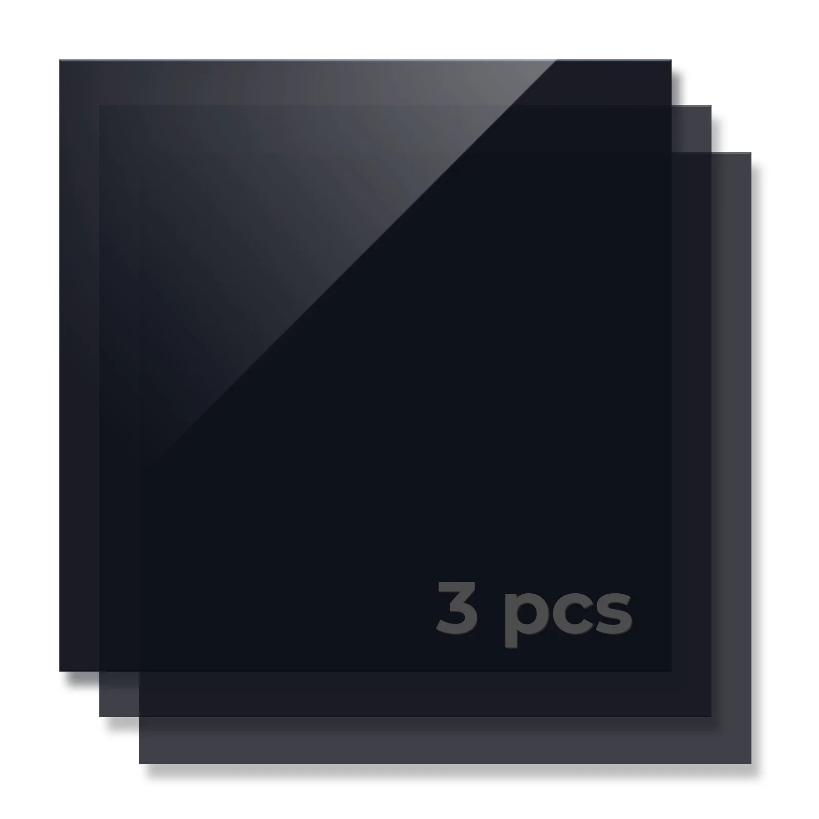 3mm Black Translucent Glossy Acrylic Sheet (3pcs) - Image 3