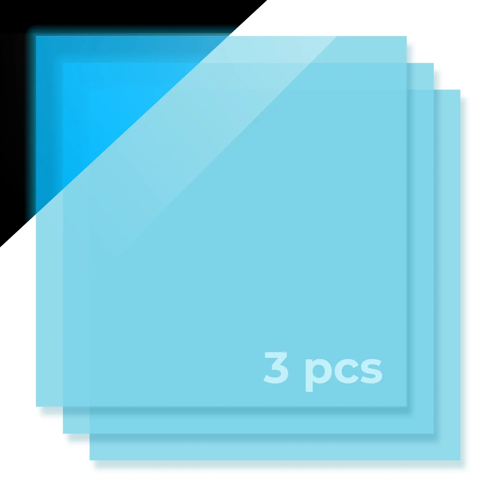 3mm Blue Turquoise Glow in the Dark Acrylic Sheet (3pcs) - Image 4