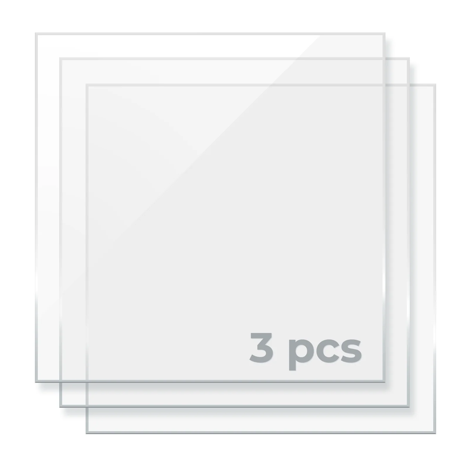 3mm Clear Transparent Glossy Acrylic Sheet (3pcs) - Image 2
