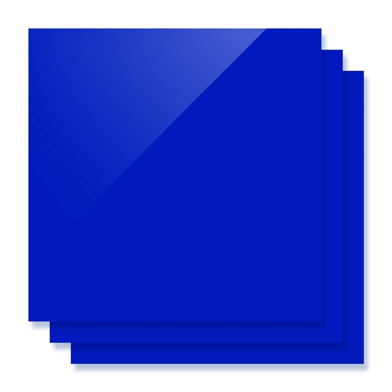 3mm Deep Blue Opaque Glossy Acrylic Sheet (3pcs) - Image 4