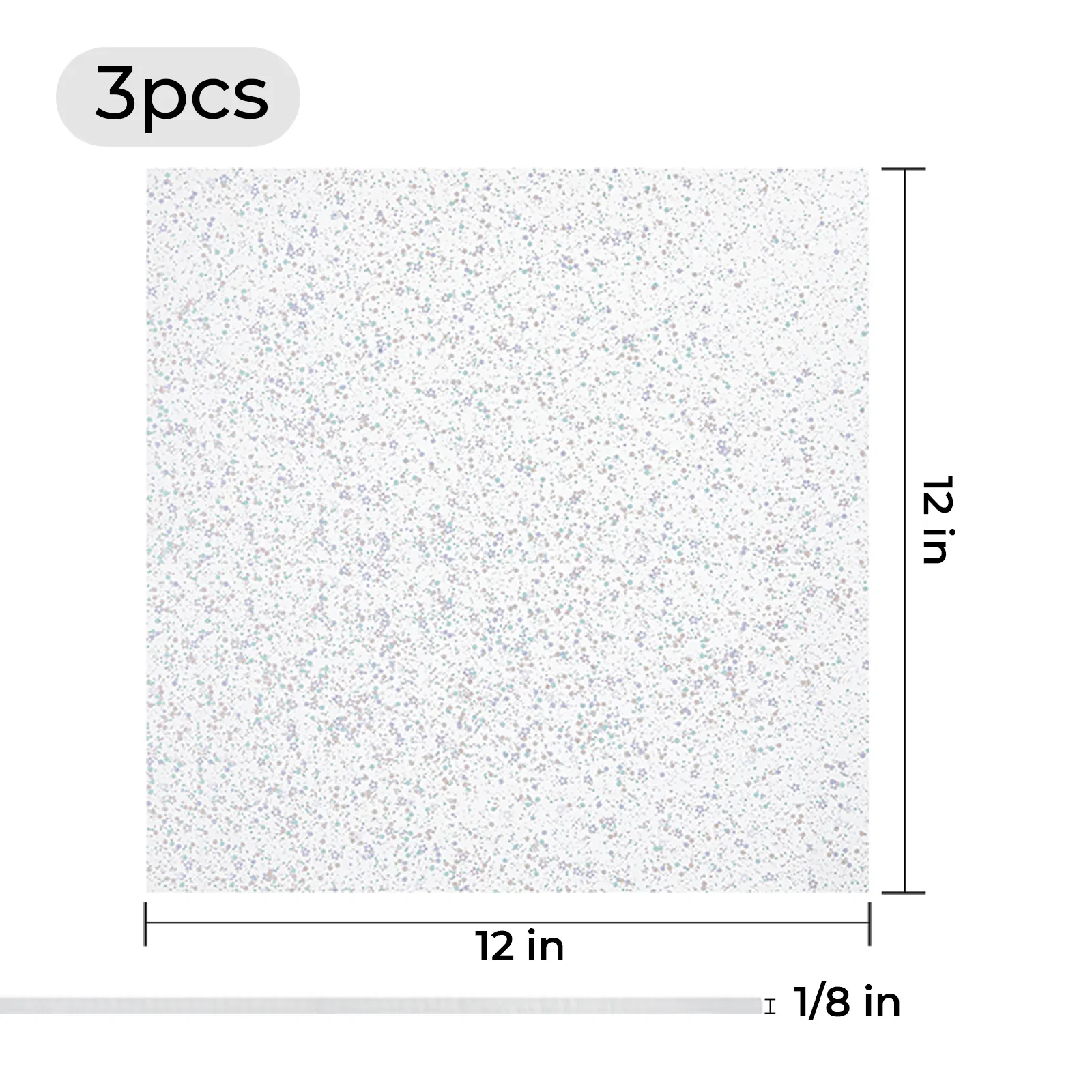 3mm Flowers Purple Green Glitter Dots Acrylic Sheet (3pcs) - Image 4