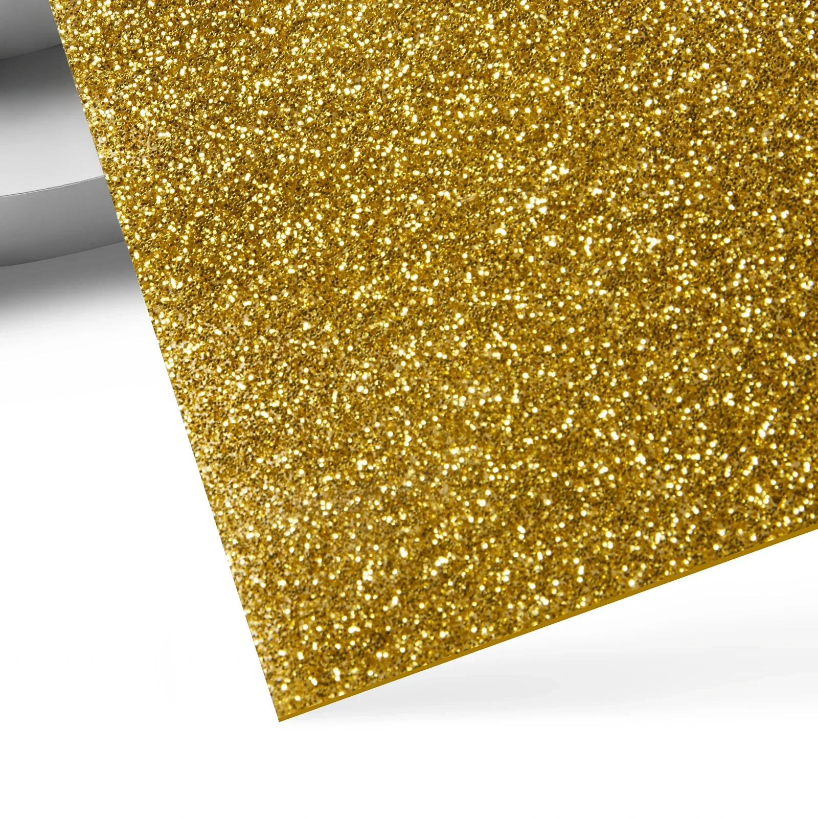 3mm Gold Glitter Opaque Glossy Acrylic Sheet (3pcs)