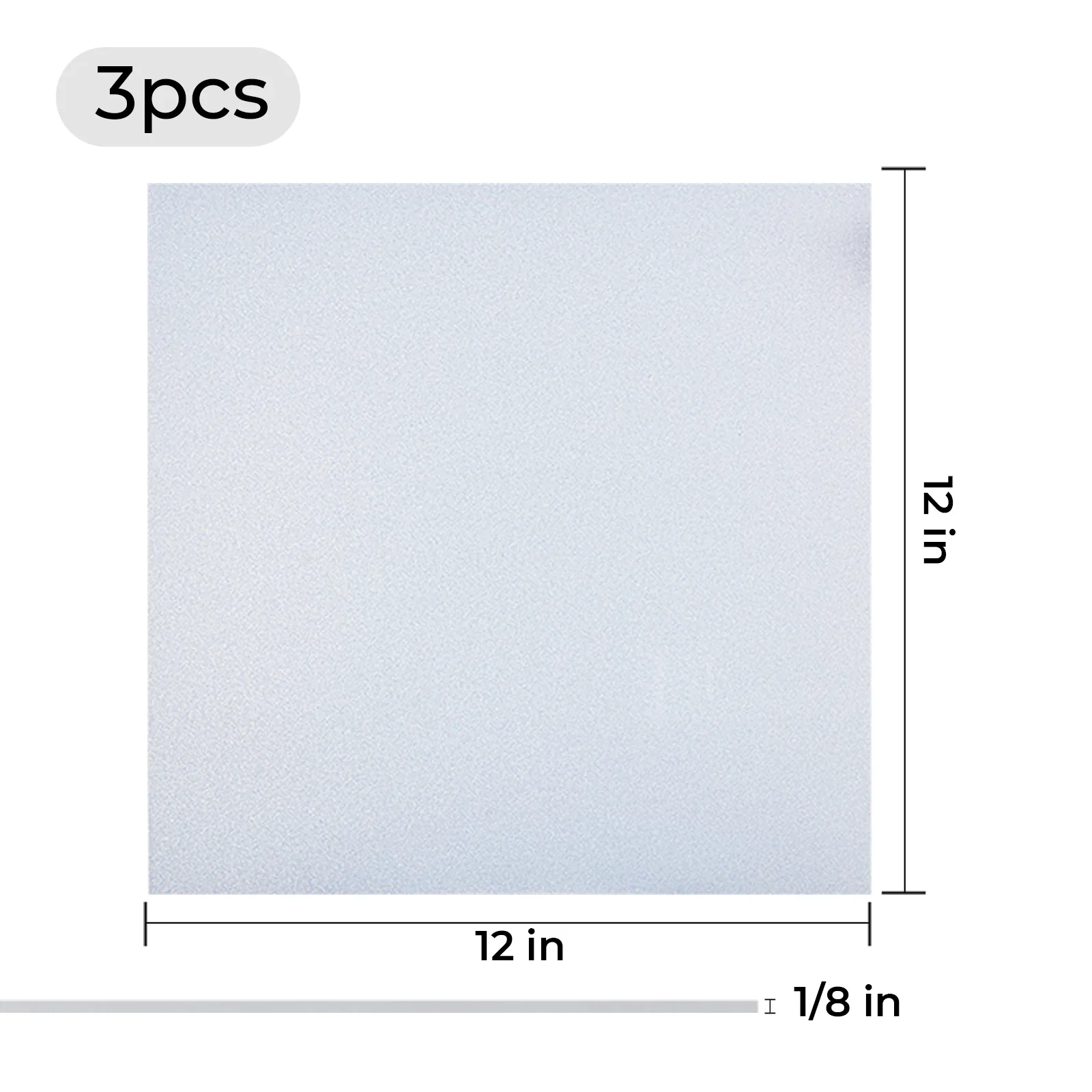 3mm Pearlescent Glitter White Acrylic Sheet (3pcs) - Image 3