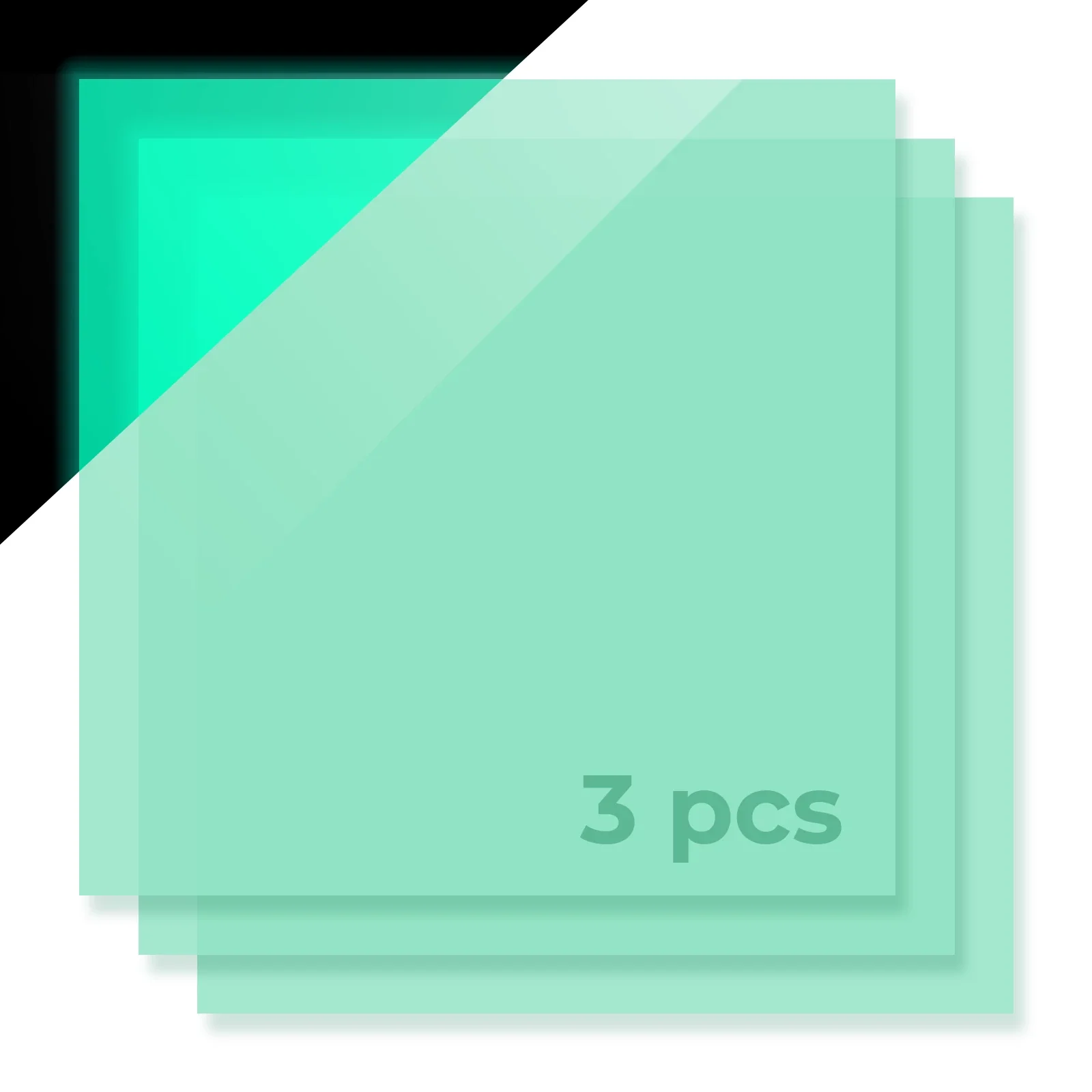 3mm Green Turquoise Glow in the Dark Acrylic Sheet (3pcs) - Image 5