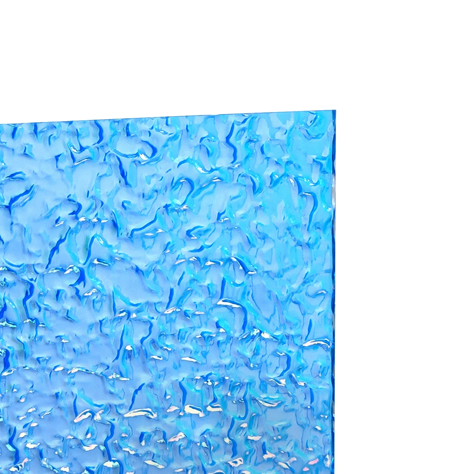 3mm Iridescent Transparent Blue Film Water Ripple Acrylic (3pcs) - Image 4