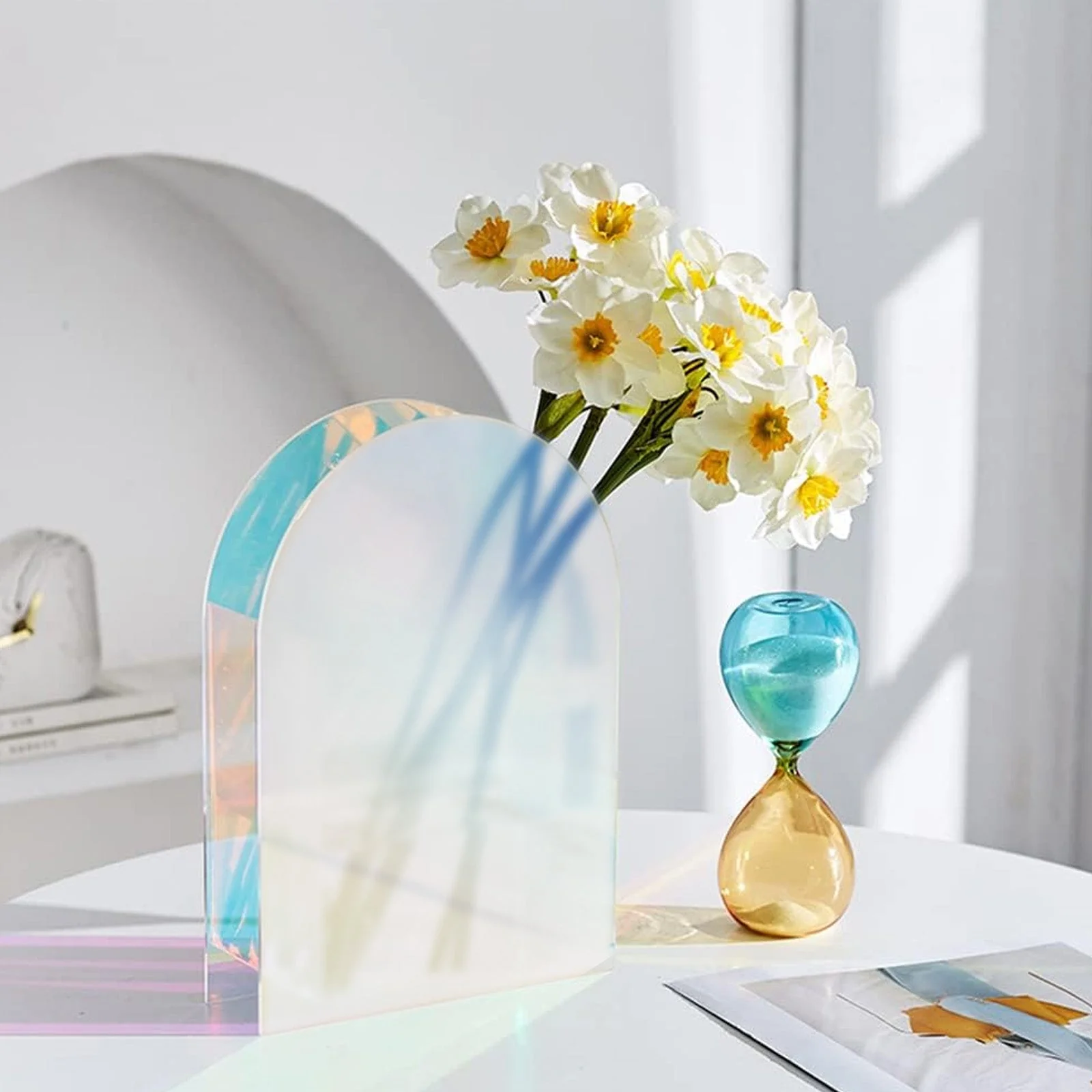 3mm Clear Iridescent Transparent Blue Film Frosted Acrylic (3pcs) - Image 2