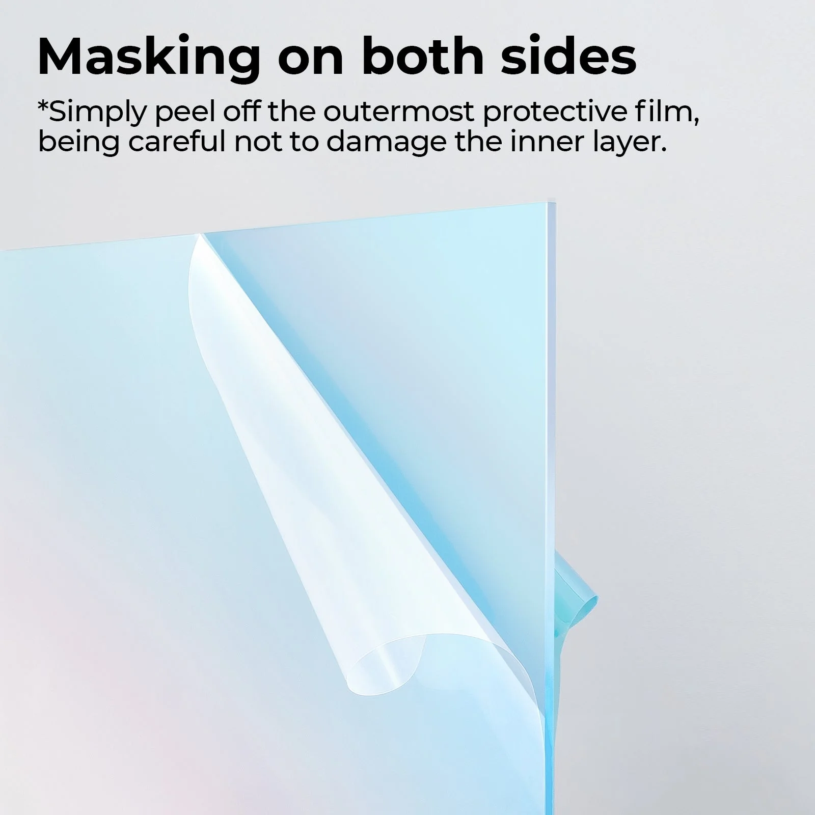 3mm Clear Iridescent Transparent Blue Film Frosted Acrylic (3pcs) - Image 4
