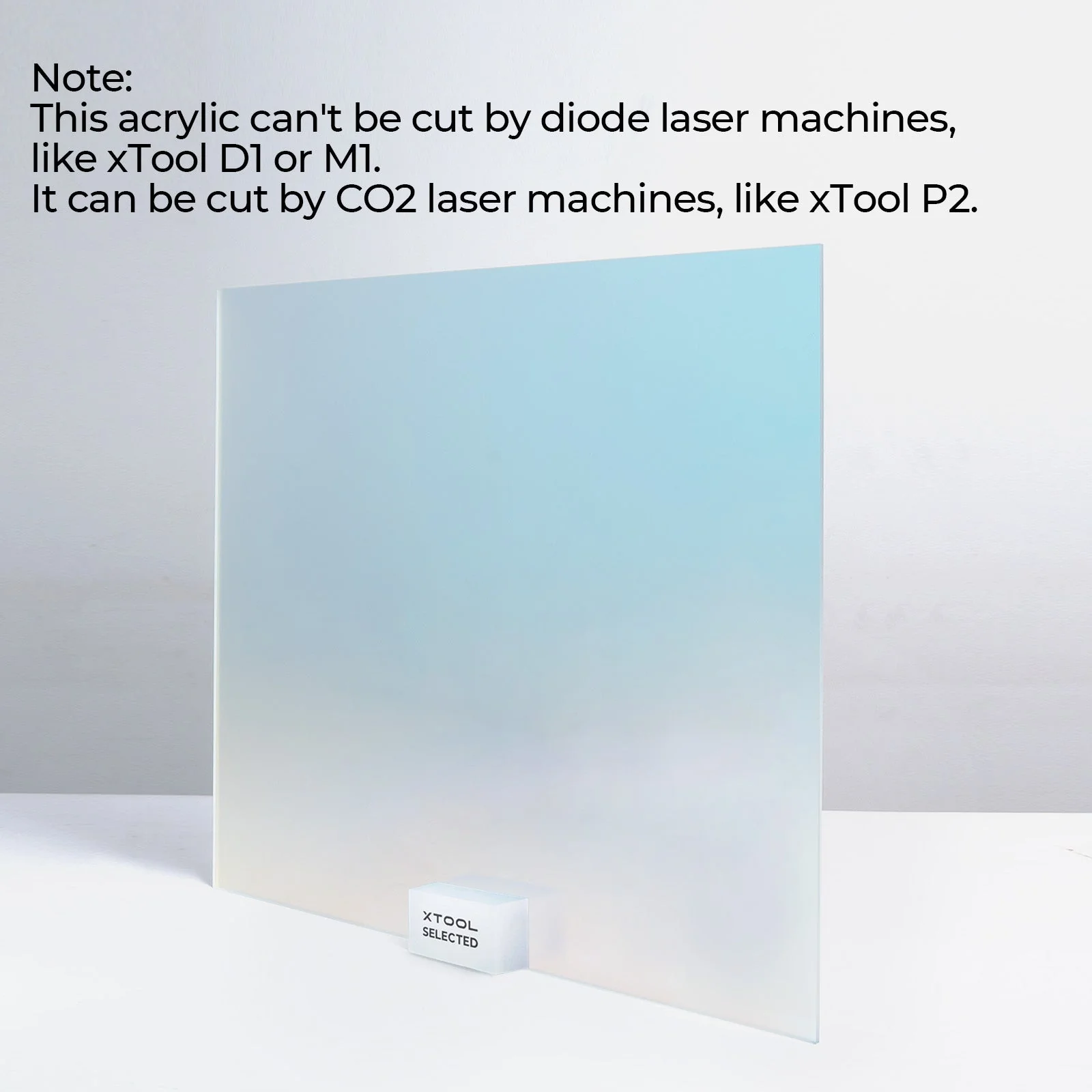 3mm Clear Iridescent Transparent Blue Film Frosted Acrylic (3pcs) - Image 5