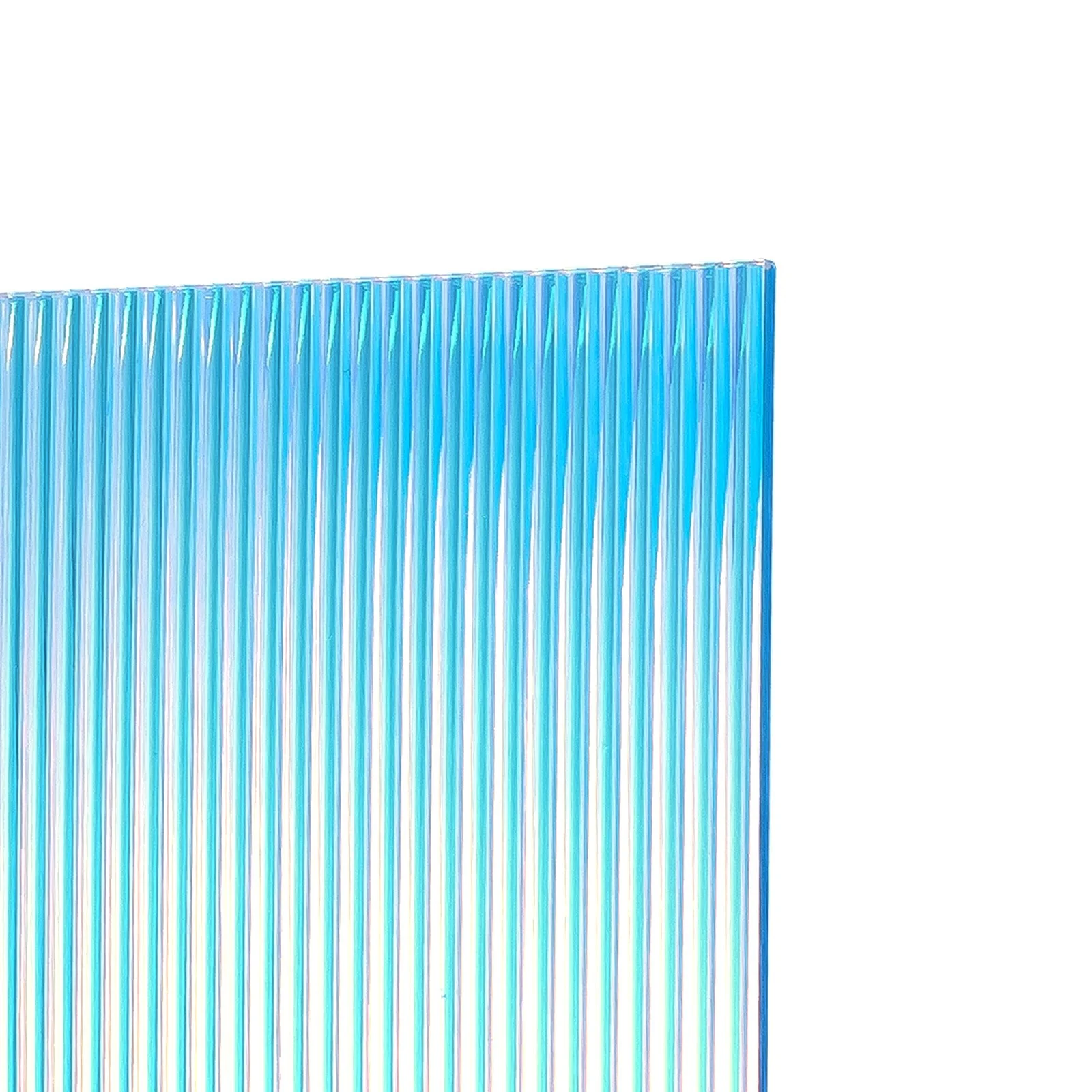 3mm Iridescent Blue Striped Transparent Acrylic (3pcs) - Image 2