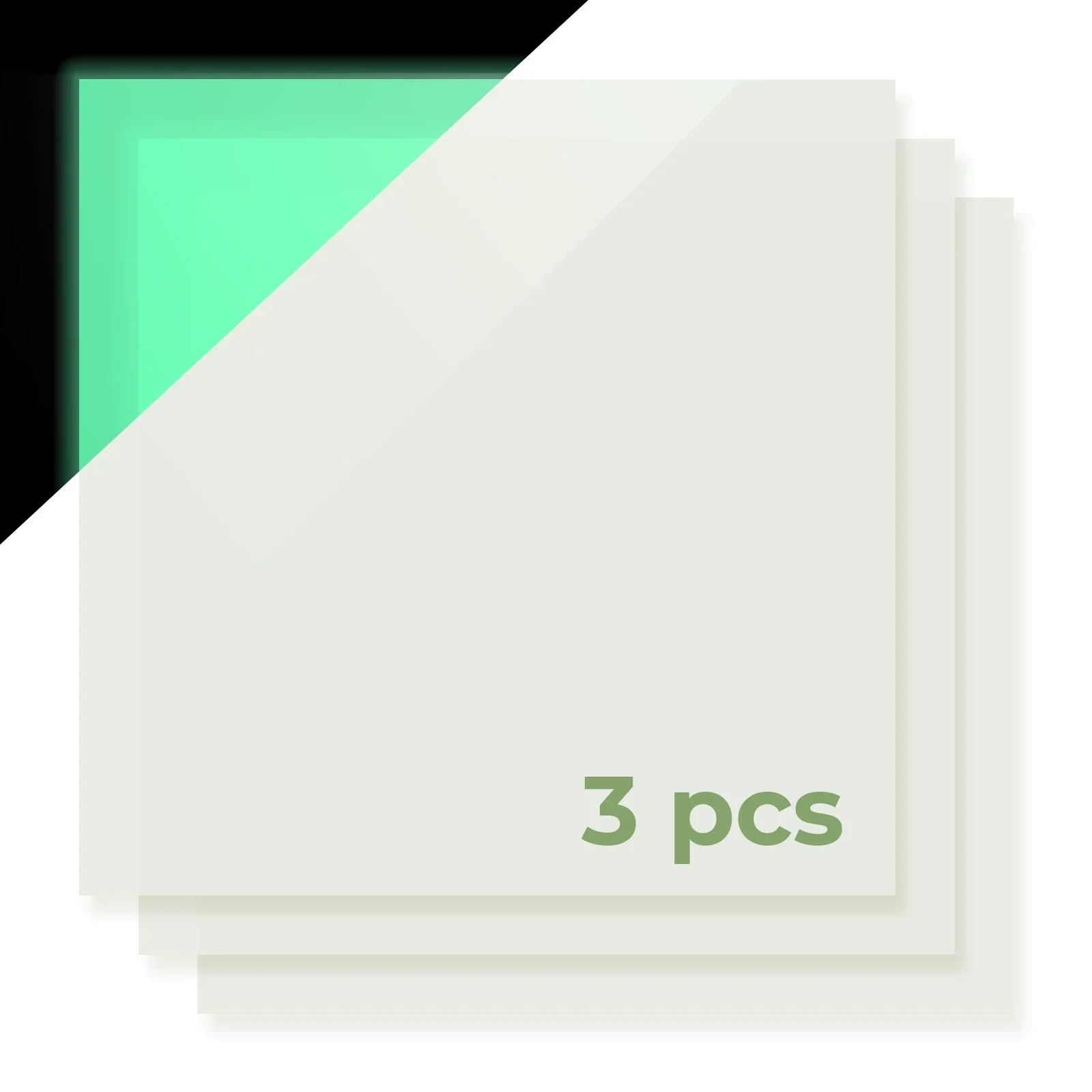 3mm Pale Green Glow in the Dark Acrylic Sheet (3pcs) - Image 5