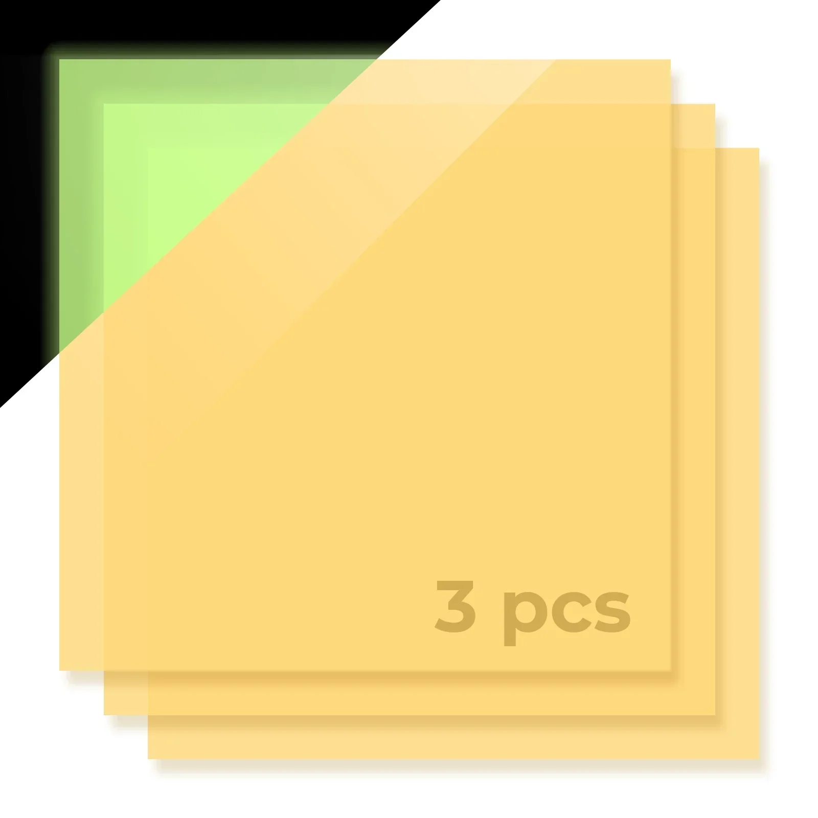 3mm Pale Yellow Glow in the Dark Acrylic Sheet (3pcs) - Image 5