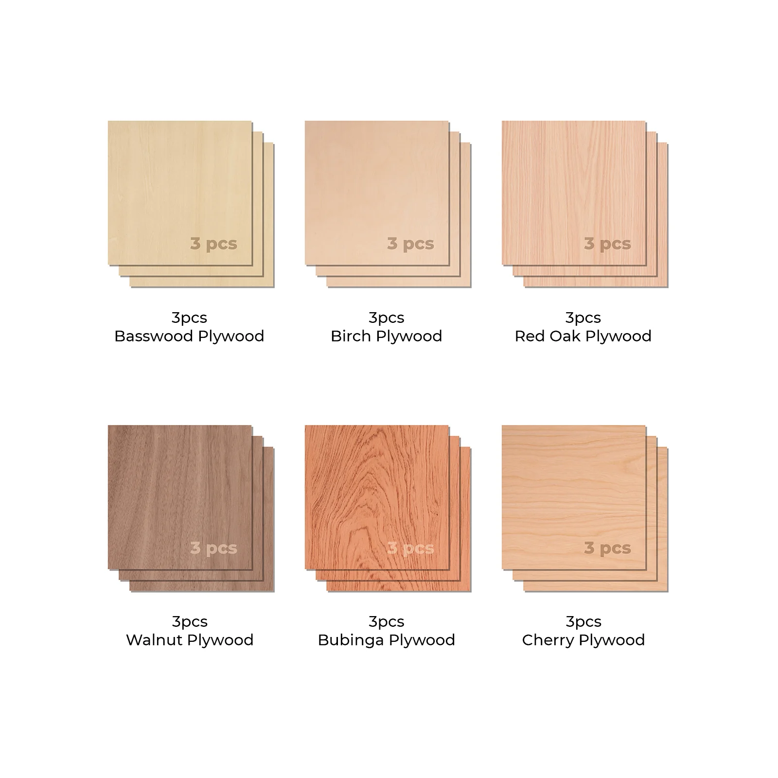 3mm Plywood Sheets Trial Kit (18pcs) - Image 3