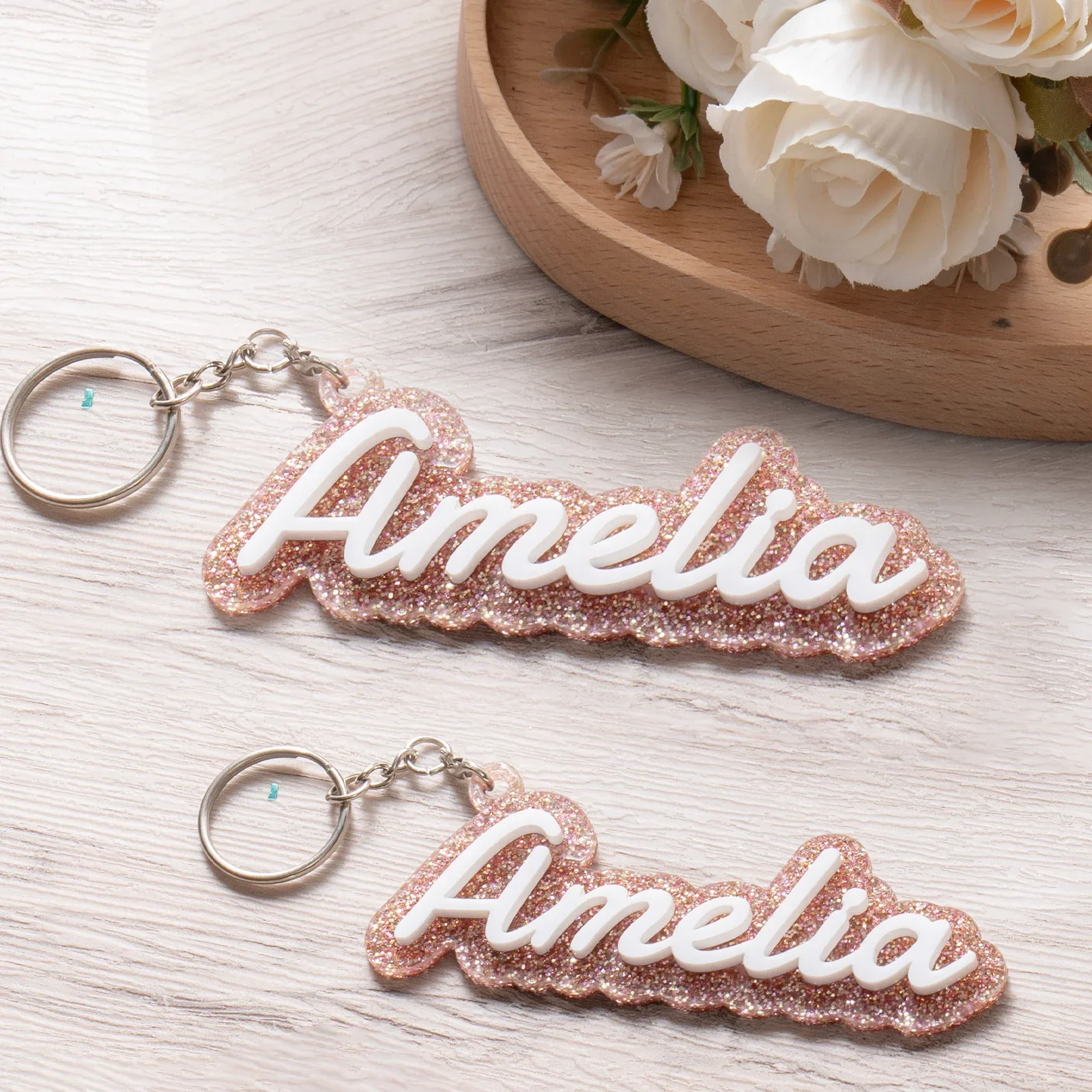 3mm Rose Gold Glitter Opaque Glossy Acrylic Sheet (3pcs) - Image 2