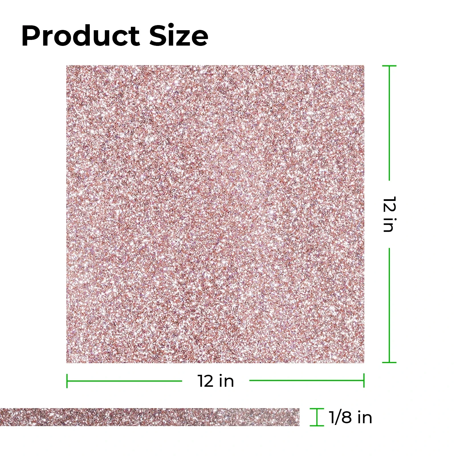 3mm Rose Gold Glitter Opaque Glossy Acrylic Sheet (3pcs) - Image 3