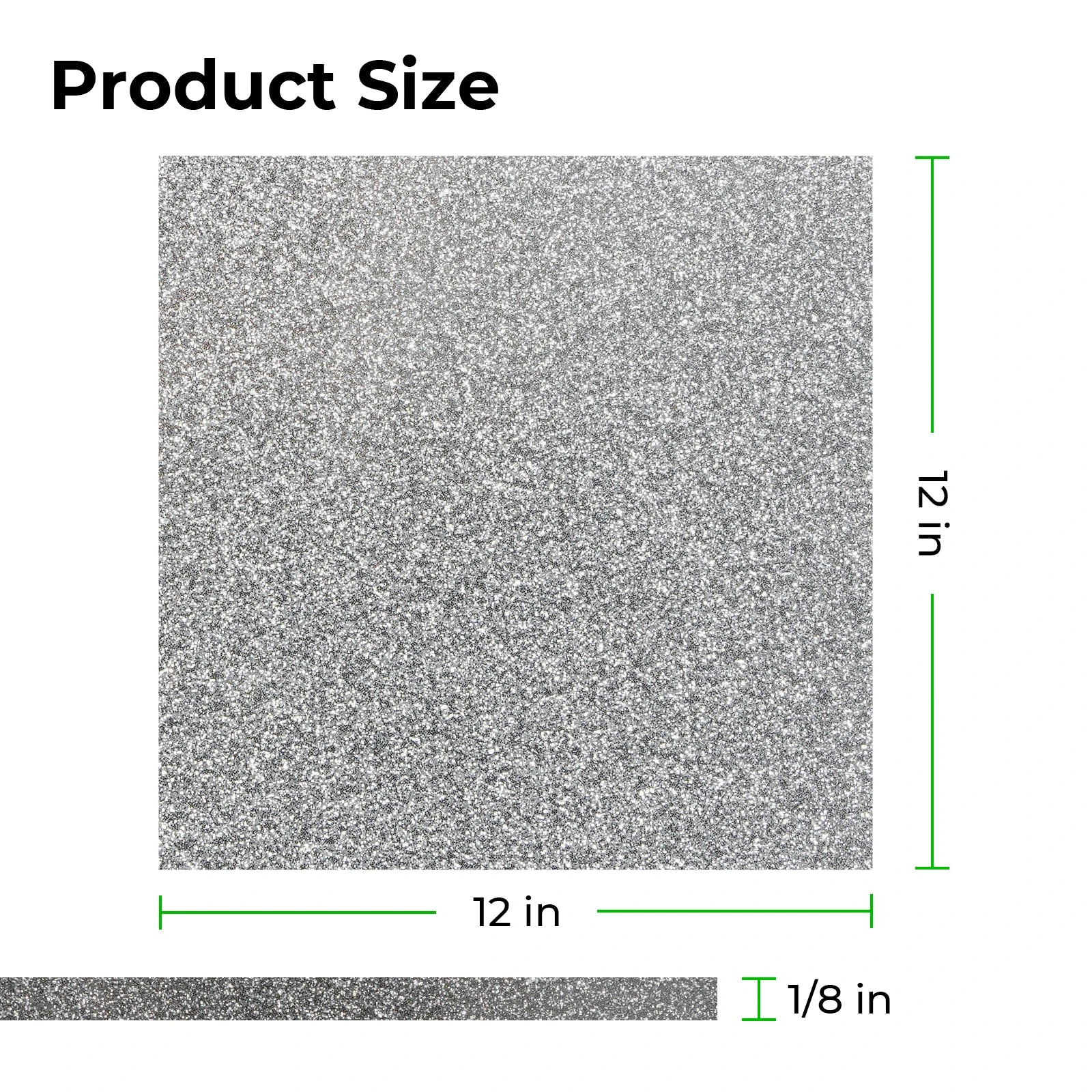 3mm Silver Glitter Opaque Glossy Acrylic Sheet (3pcs) - Image 2