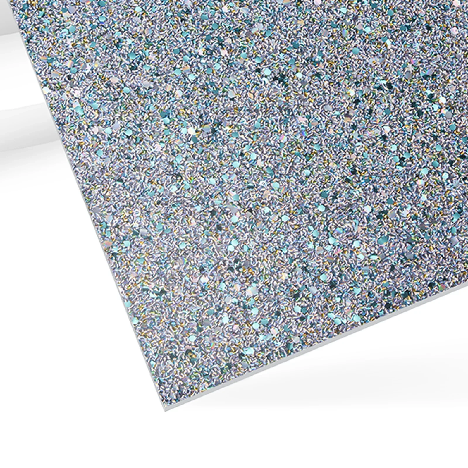 3mm Silver Sparkle Glitter Acrylic Sheet (3pcs)