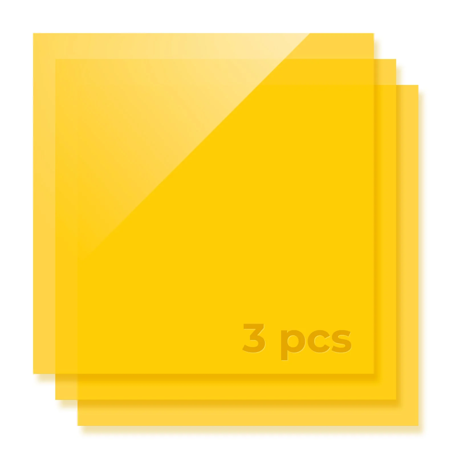 3mm Yellow Translucent Glossy Acrylic Sheet (3pcs) - Image 4