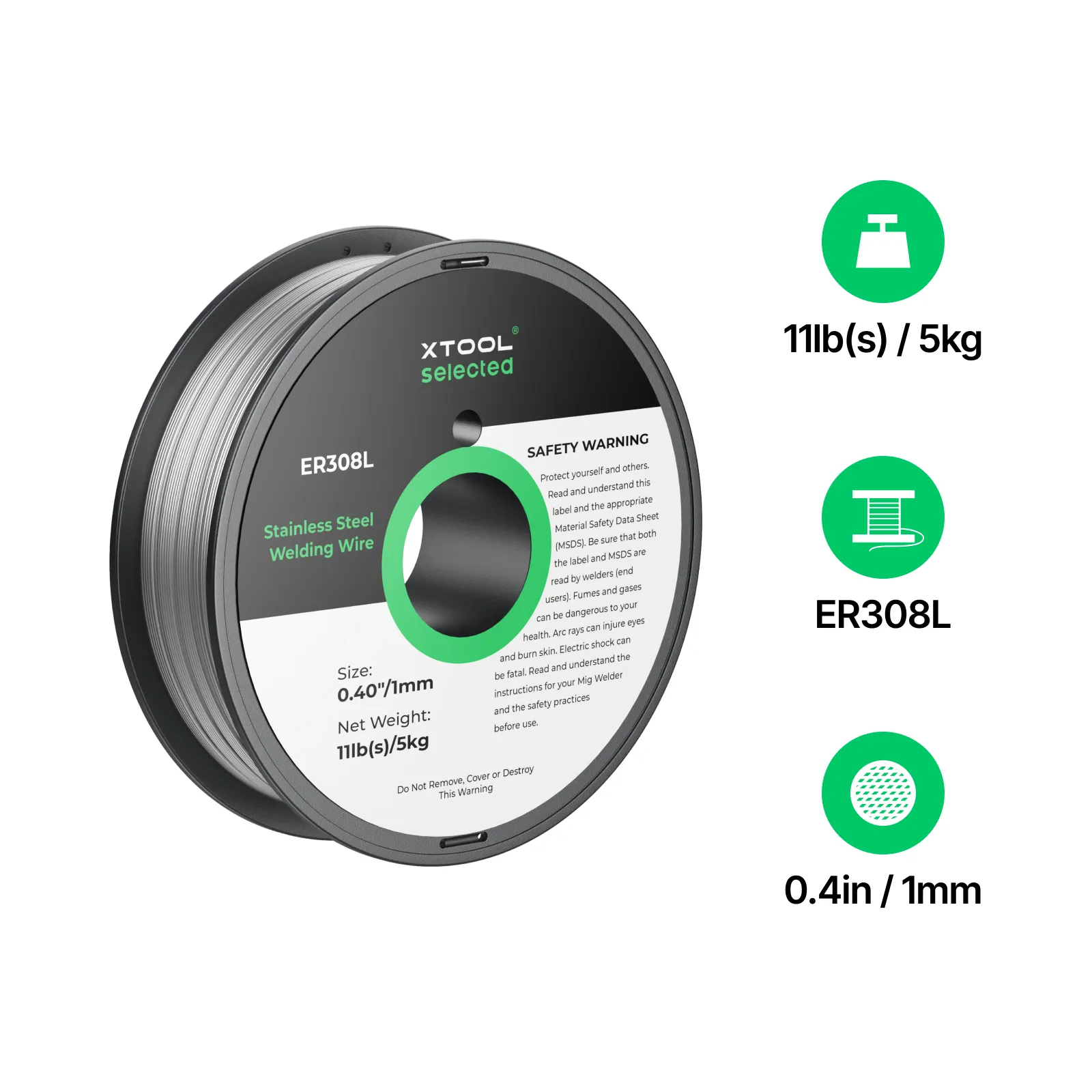1 mm ER308L Stainless Steel Welding Wire 5 kg Spool - Image 3