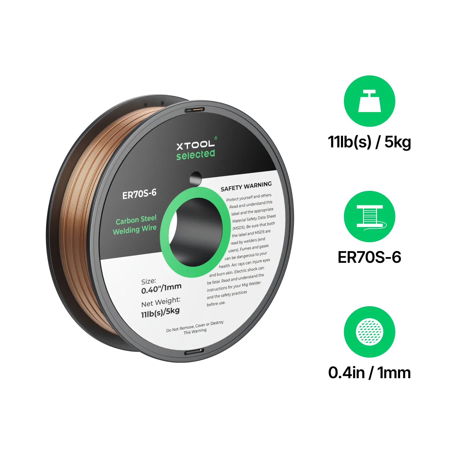 1 mm ER70S-6 Carbon Steel Welding Wire 5 kg Spool - Image 3