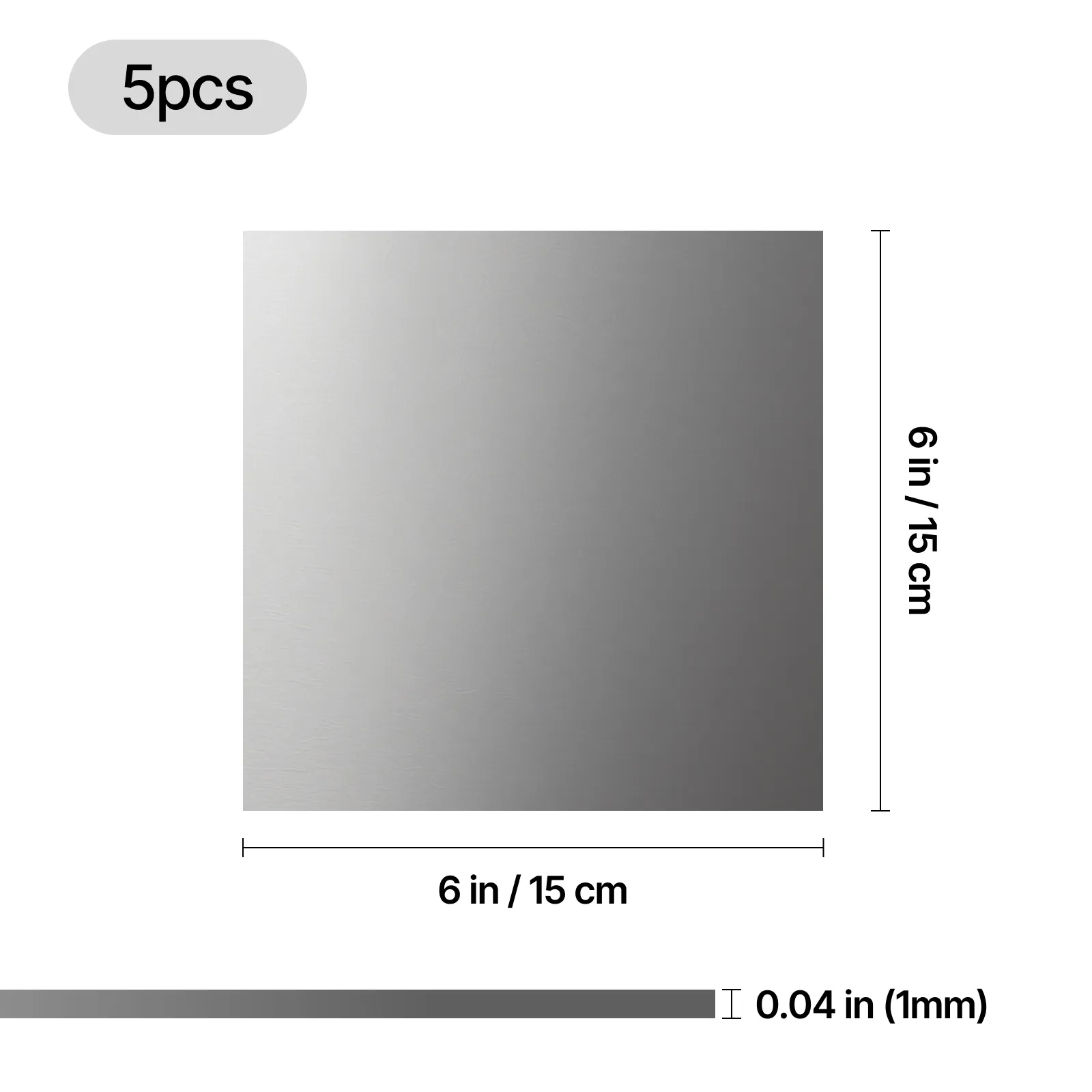 1,2 mm 18/8 Stainless Steel Sheets (5 pcs) - Image 3