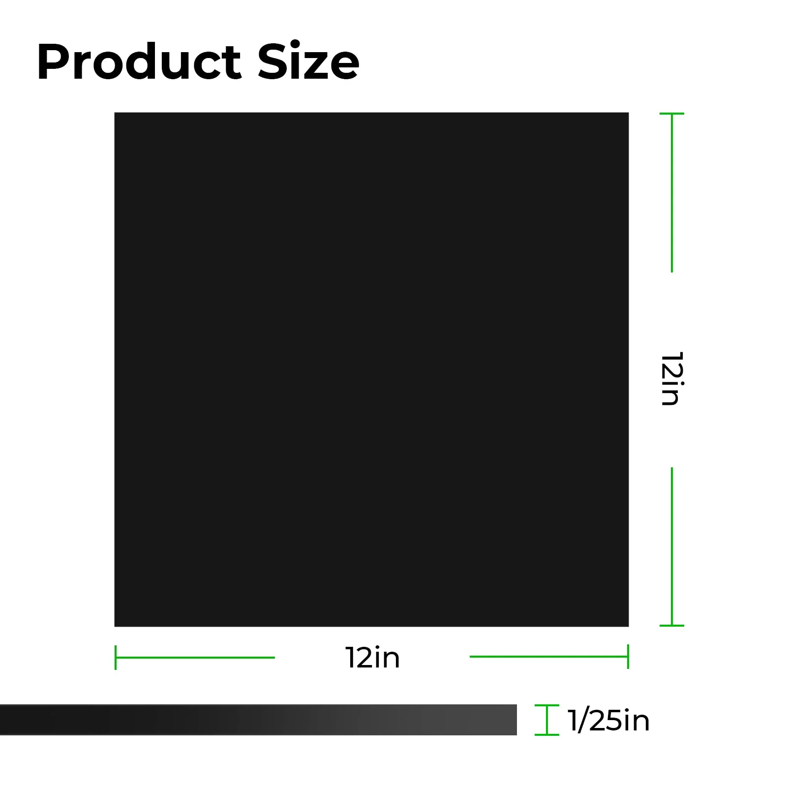 1mm Black Opaque Glossy Acrylic Sheet (10pcs) - Image 2