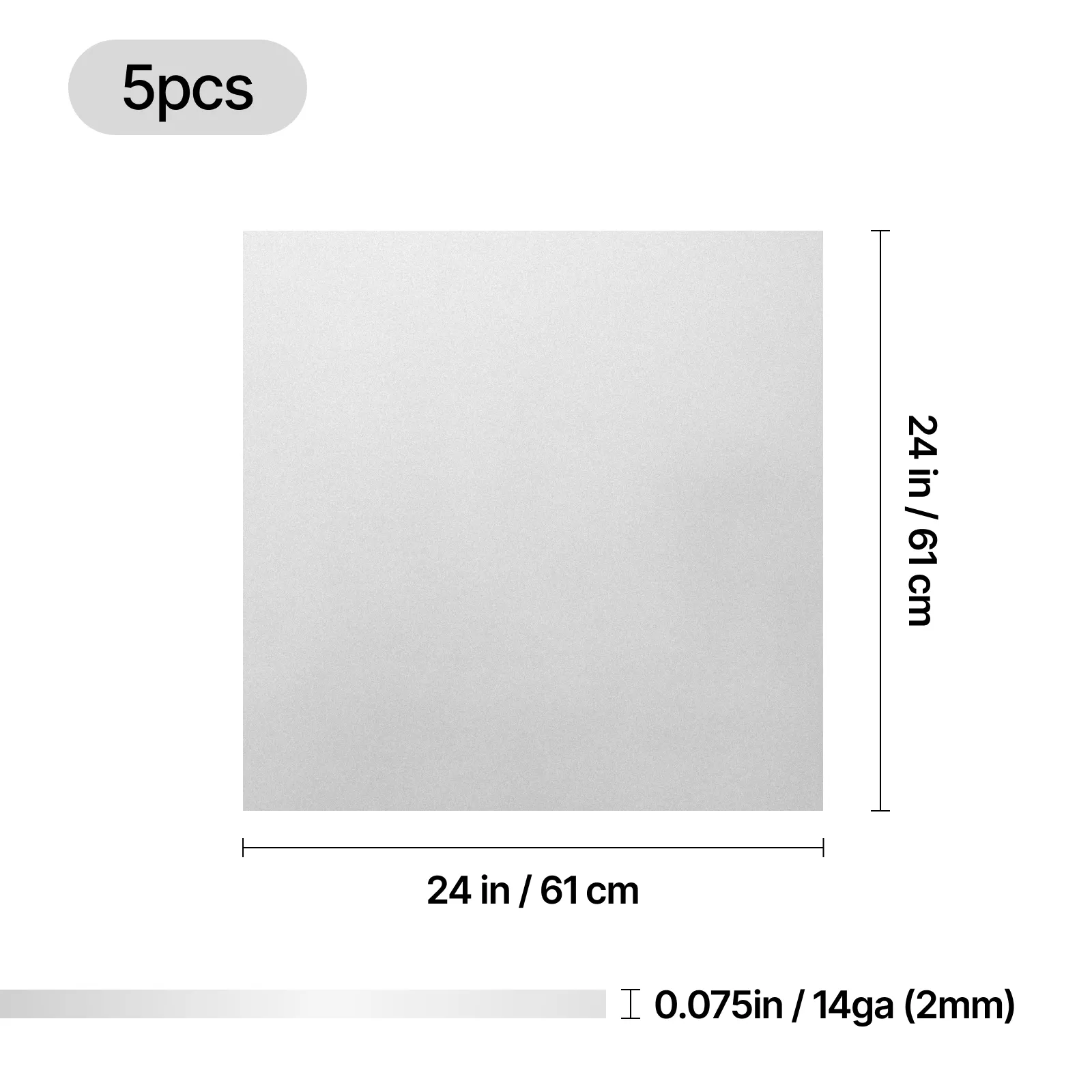 620 × 610 × 2 mm Q235 Carbon Steel Sheet (5pcs) - Image 3