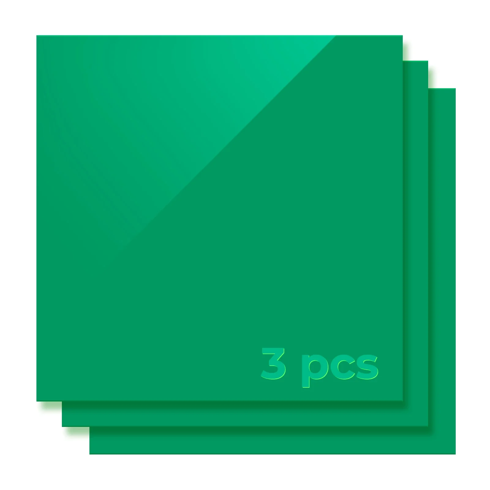 3 mm Green Opaque Glossy Acrylic Sheet for Diode Laser Cutting (3pcs) - Image 3