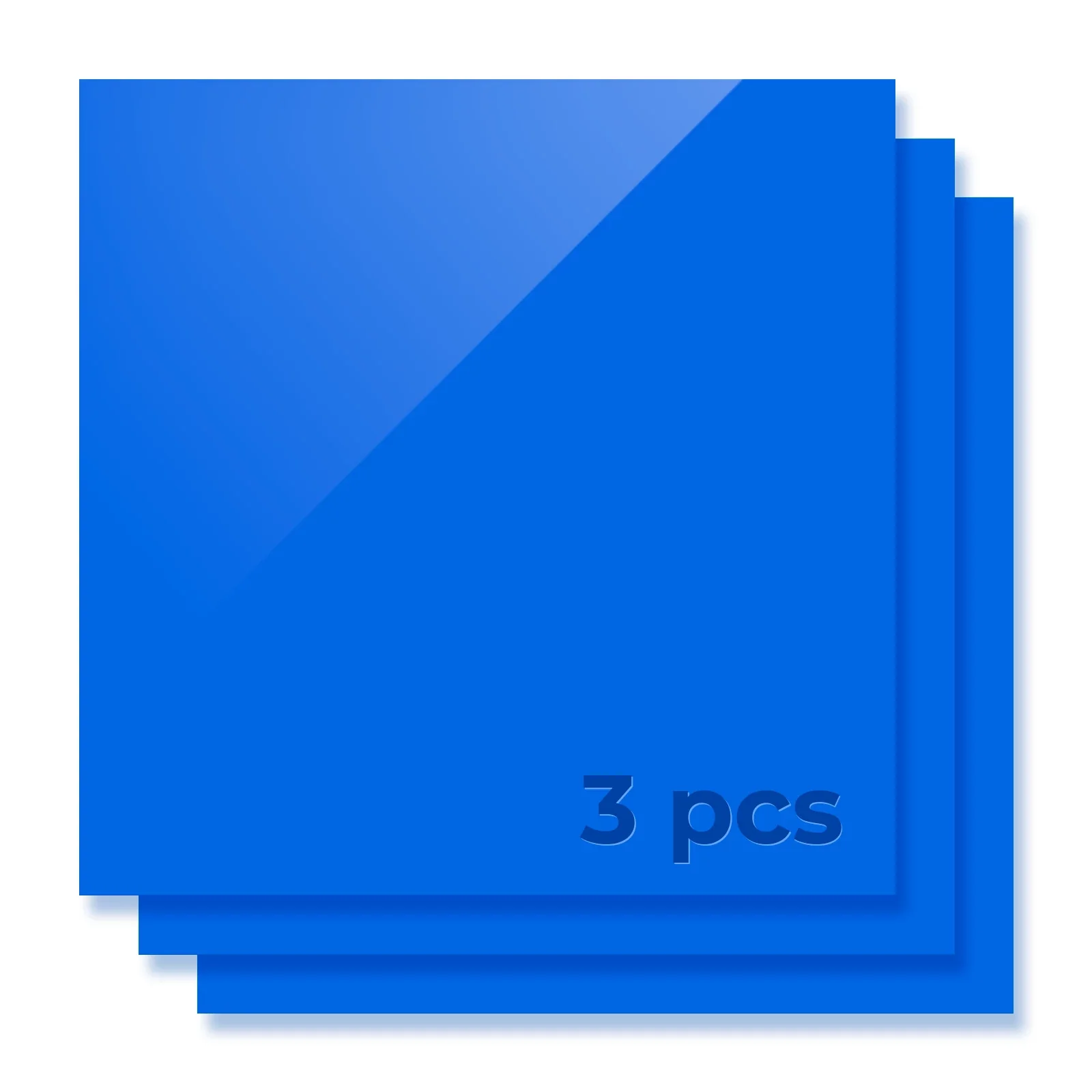 3 mm Blue Glossy Acrylic Sheet (3pcs) - Image 3