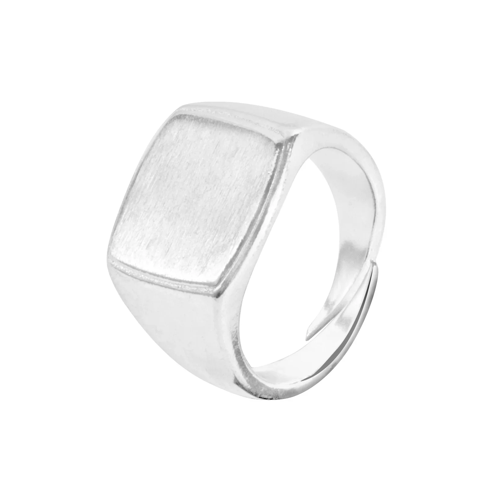 Brass Square Signet Rings (3pcs) - Image 4