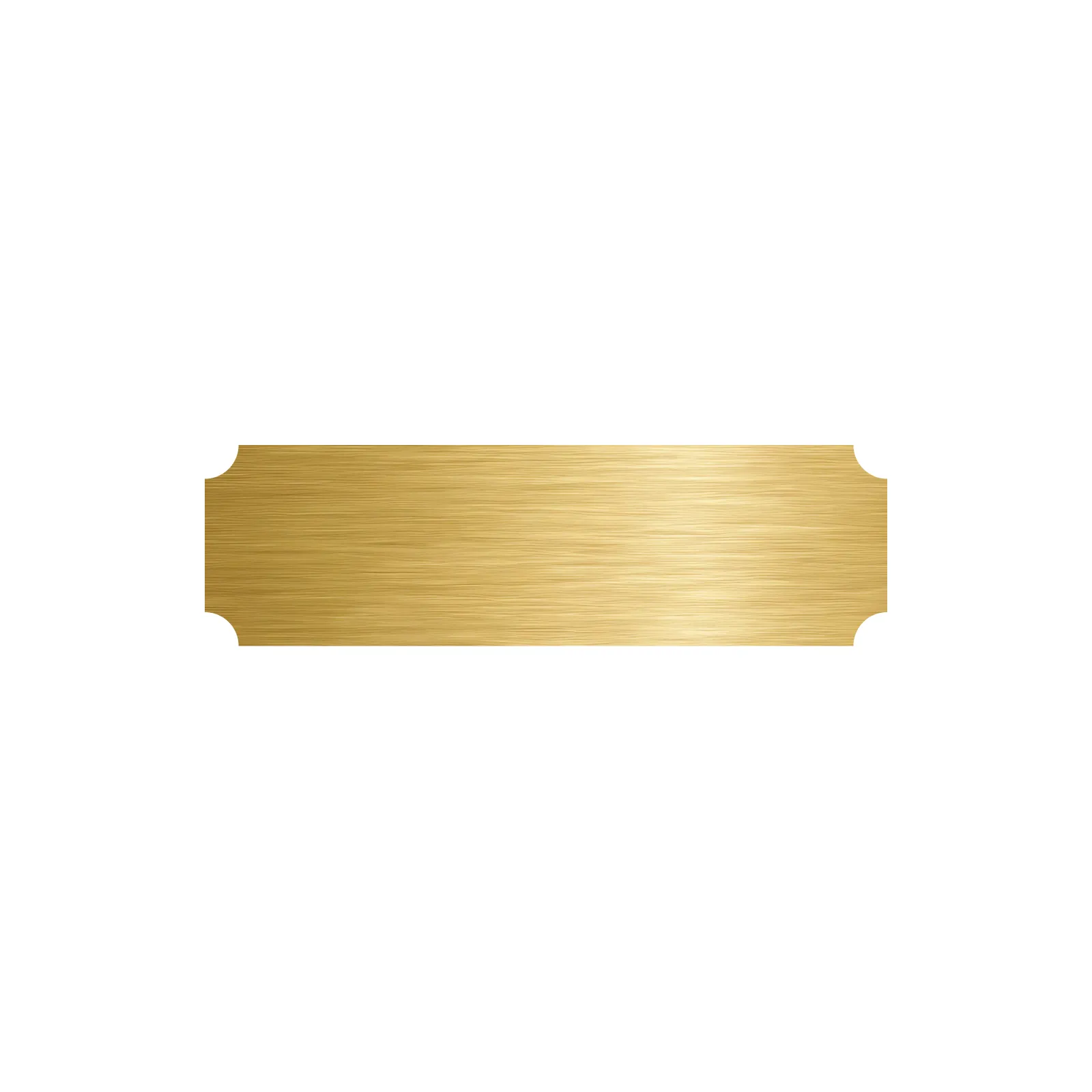 Brushed Gold Stainless Steel Blank Name Plates (15pcs)