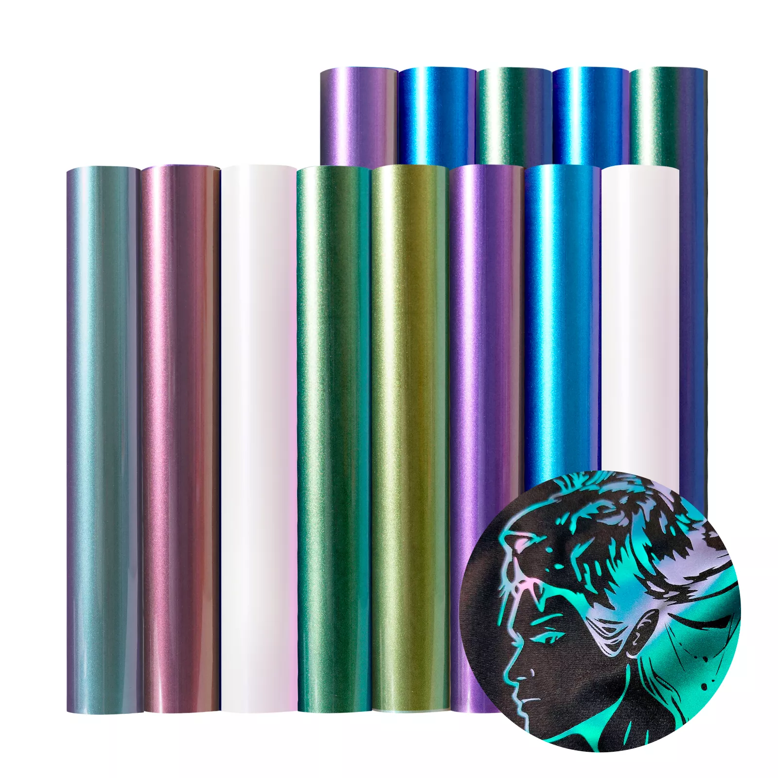 Laser-Safe Chameleon Heat Transfer Vinyl (13pcs)