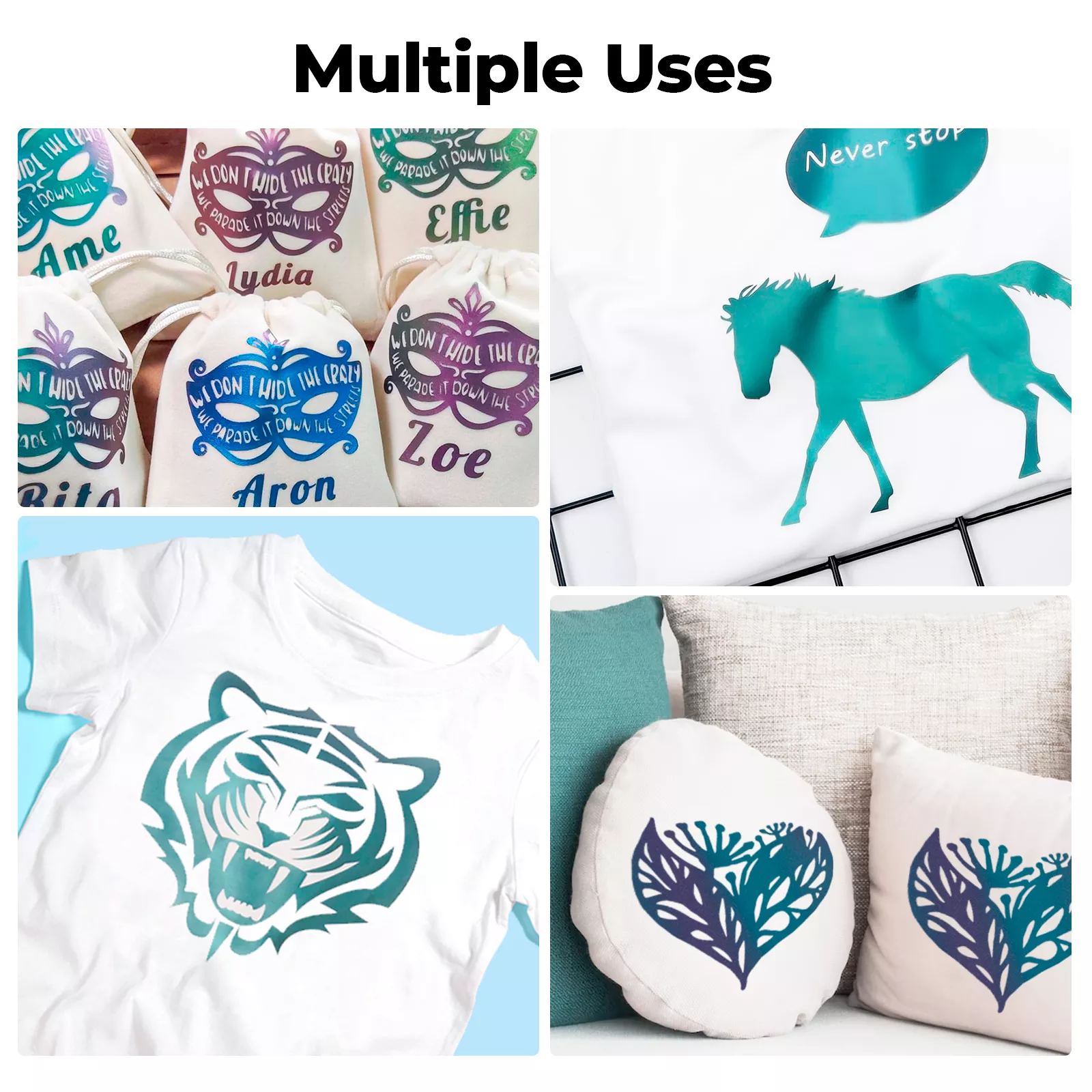 Laser-Safe Chameleon Heat Transfer Vinyl (13pcs) - Image 2