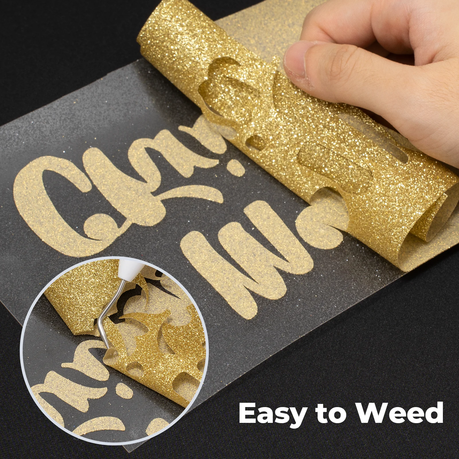 Laser-Safe Glitter Heat Transfer Vinyl (16pcs) - Image 4