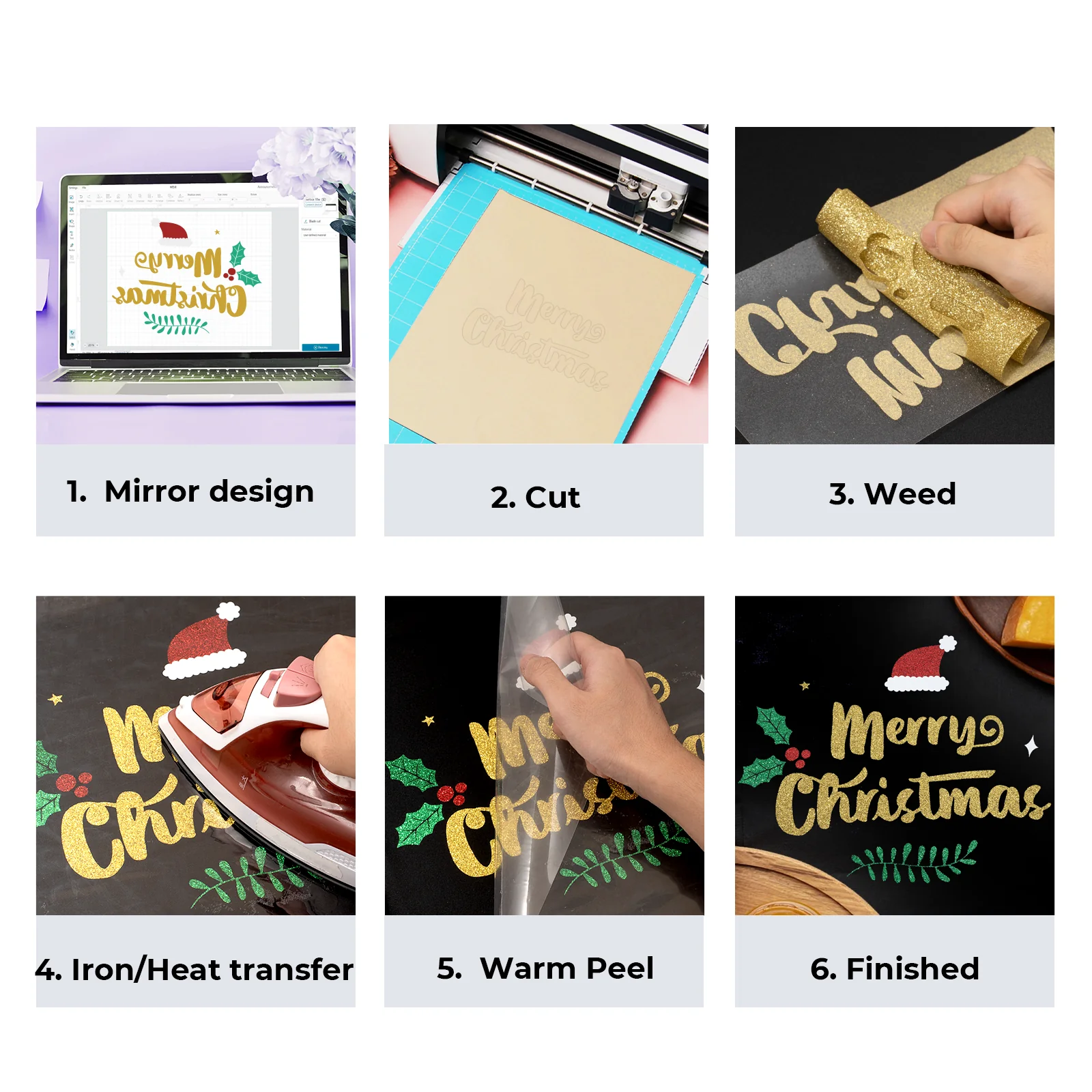 Laser-Safe Glitter Heat Transfer Vinyl (16pcs) - Image 5