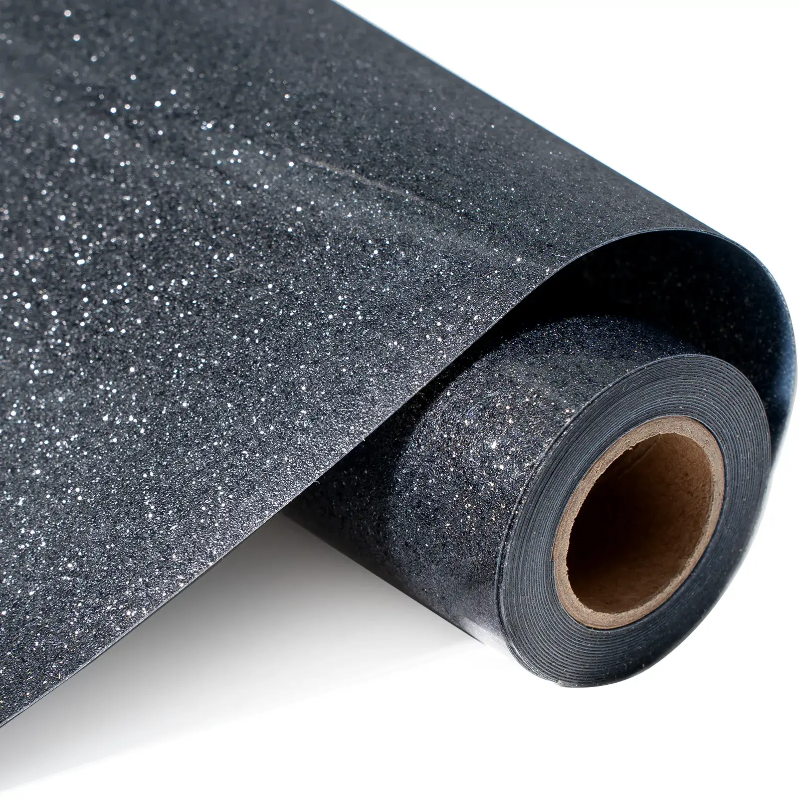 Laser-Safe Black Glitter HTV Heat Transfer Vinyl Roll