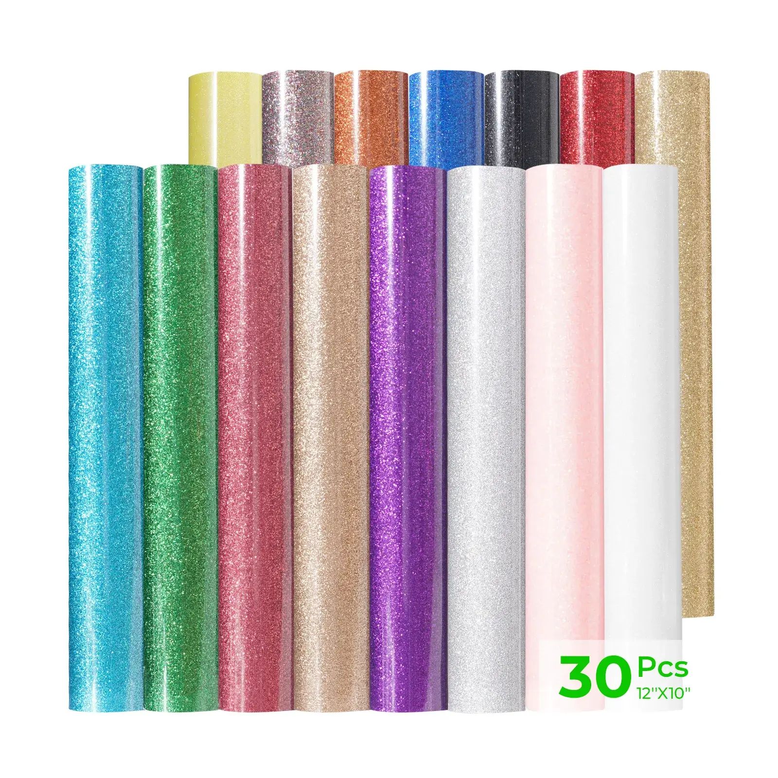 Laser-Safe Glitter PET Heat Transfer Vinyl (30pcs)