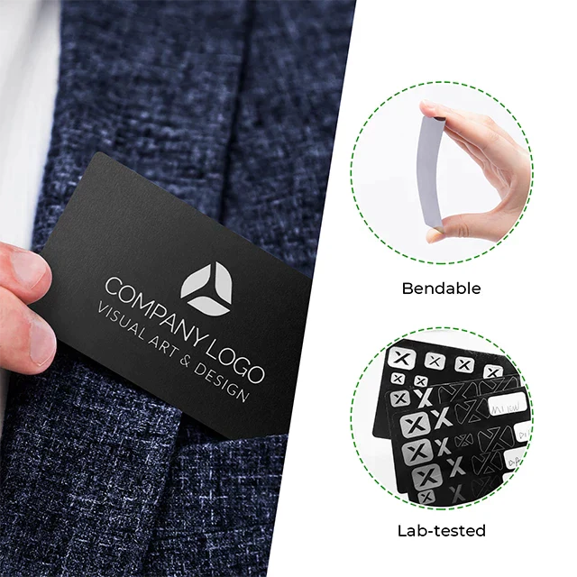 Glossy Black Aluminum Business Cards (300pcs) - Image 7
