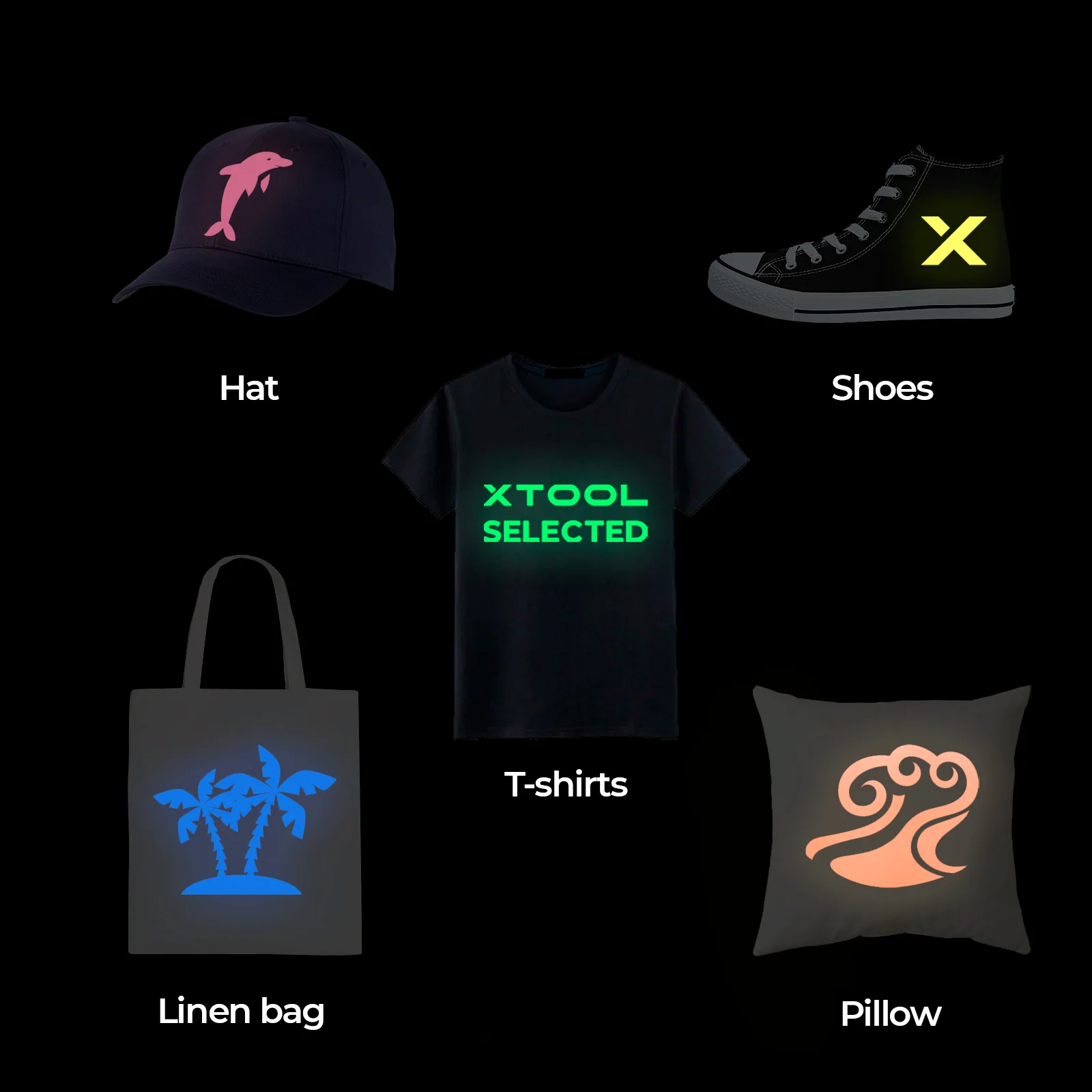 Laser-Safe Glow in the Dark PU Heat Transfer Vinyl (20pcs) - Image 6
