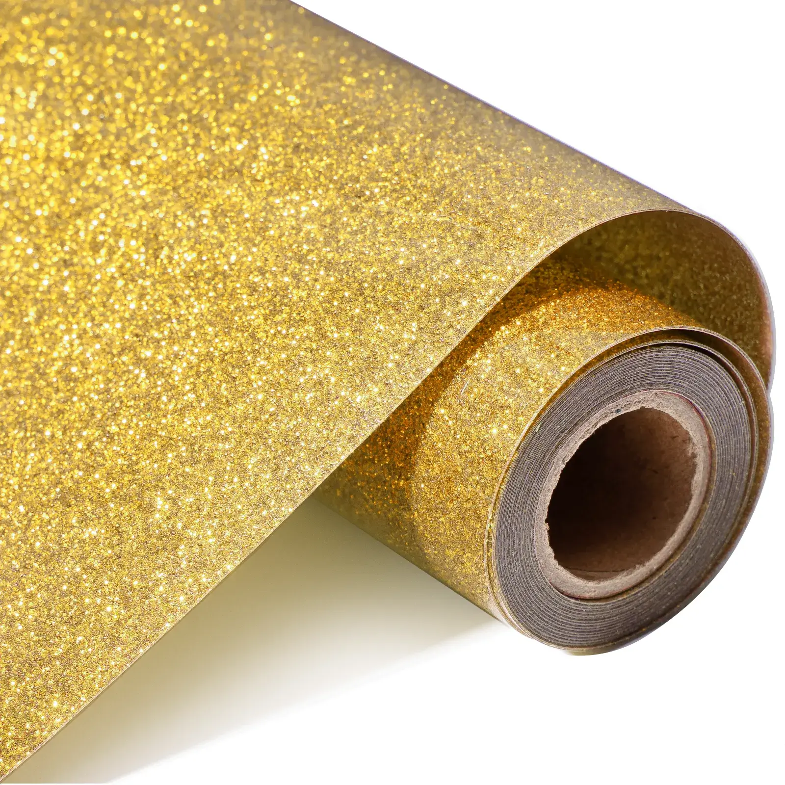 Laser-Safe Gold Glitter HTV Heat Transfer Vinyl Roll