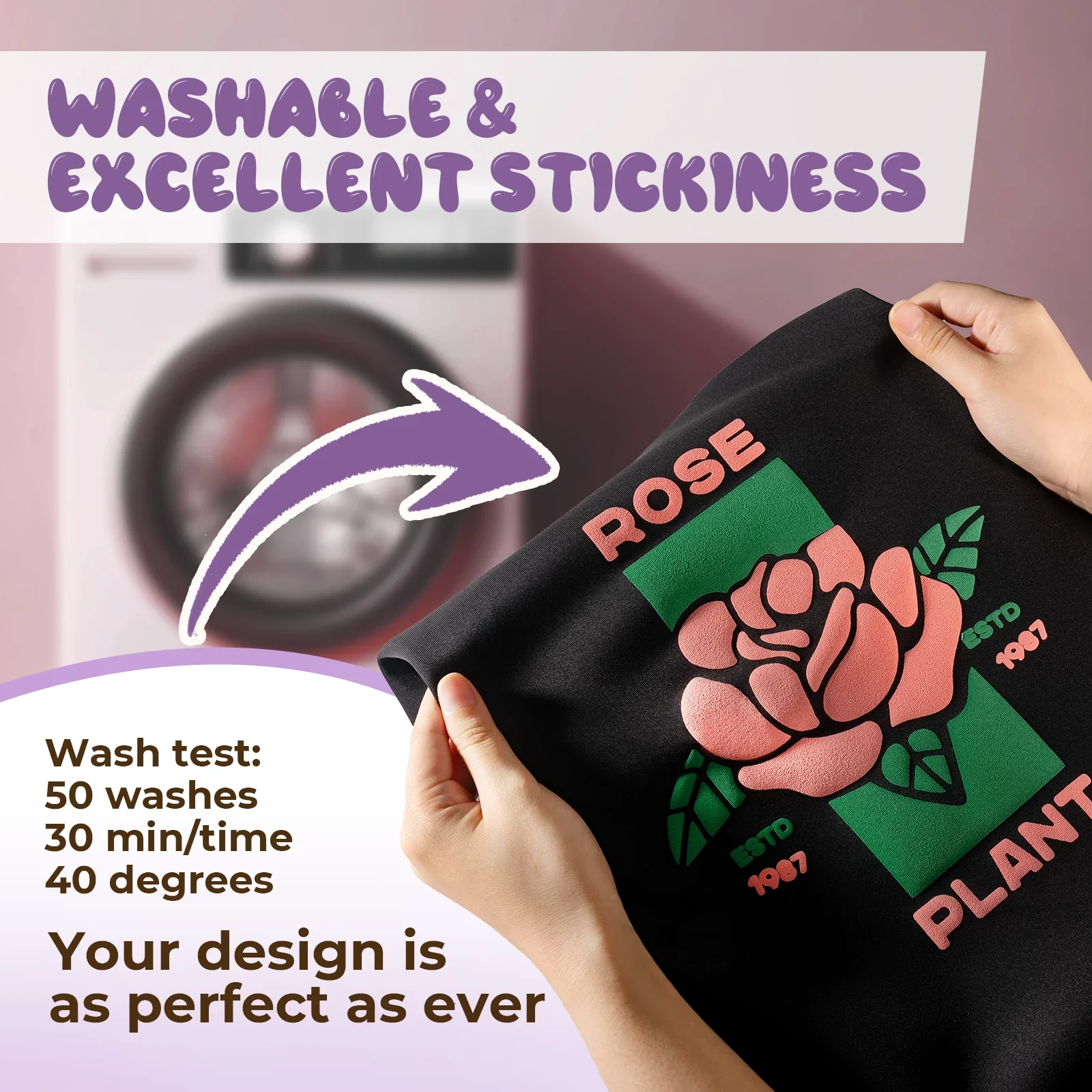 Laser-Safe Green 3D Puff Heat Transfer Vinyl Roll - Image 5
