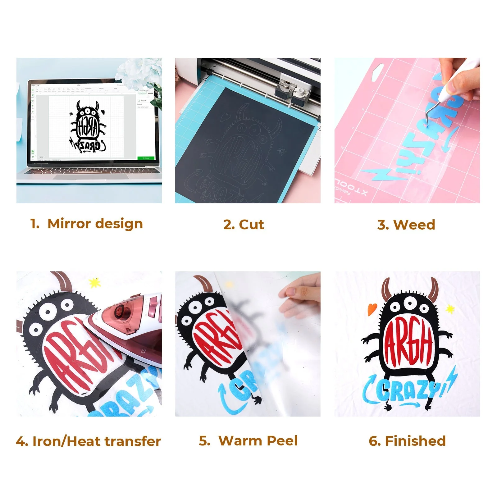Laser-Safe Mix Colors Puff Vinyl Heat Transfer 3D (14 pcs) - Image 7