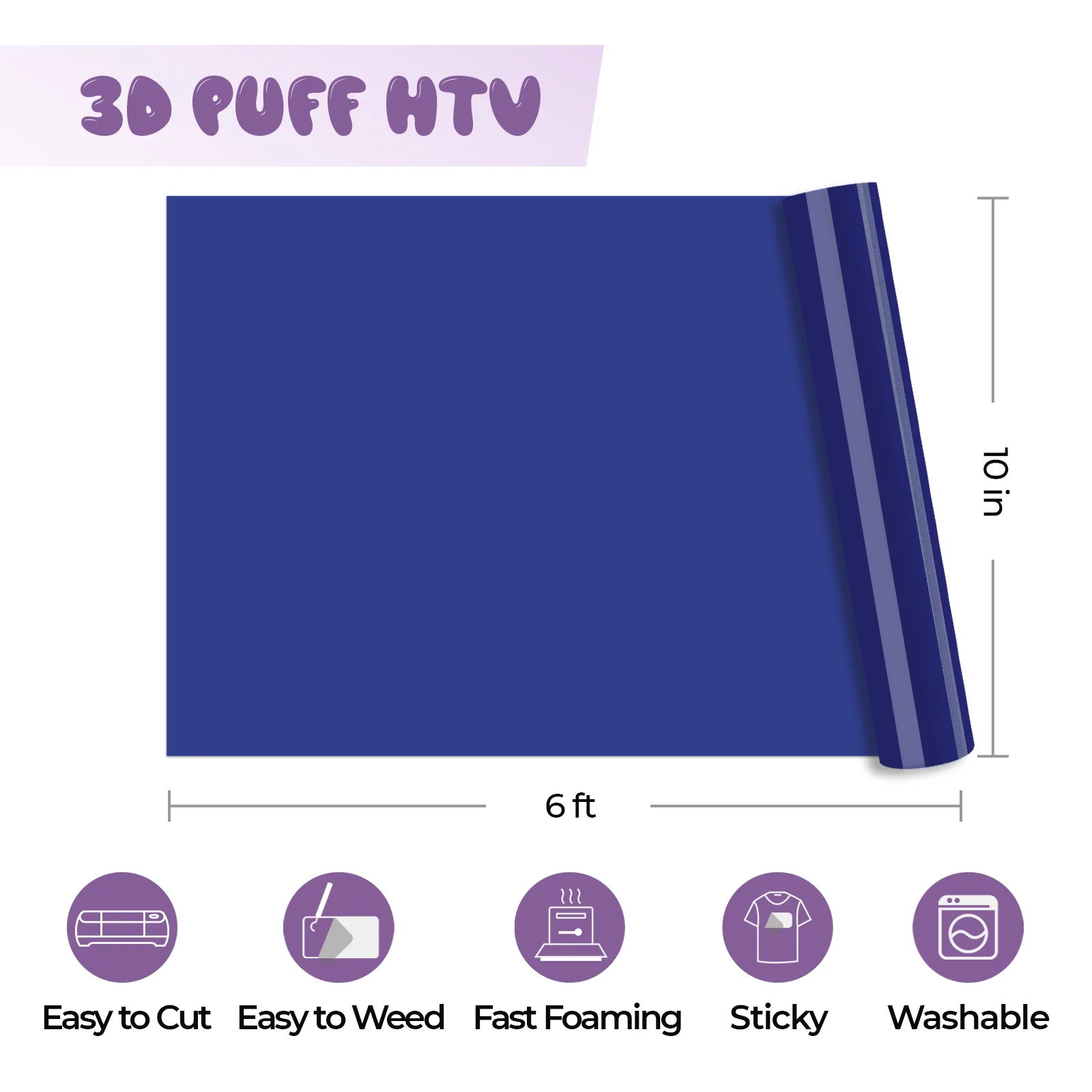 Laser-Safe Navy Puff Vinyl Heat Transfer 3D - Image 4