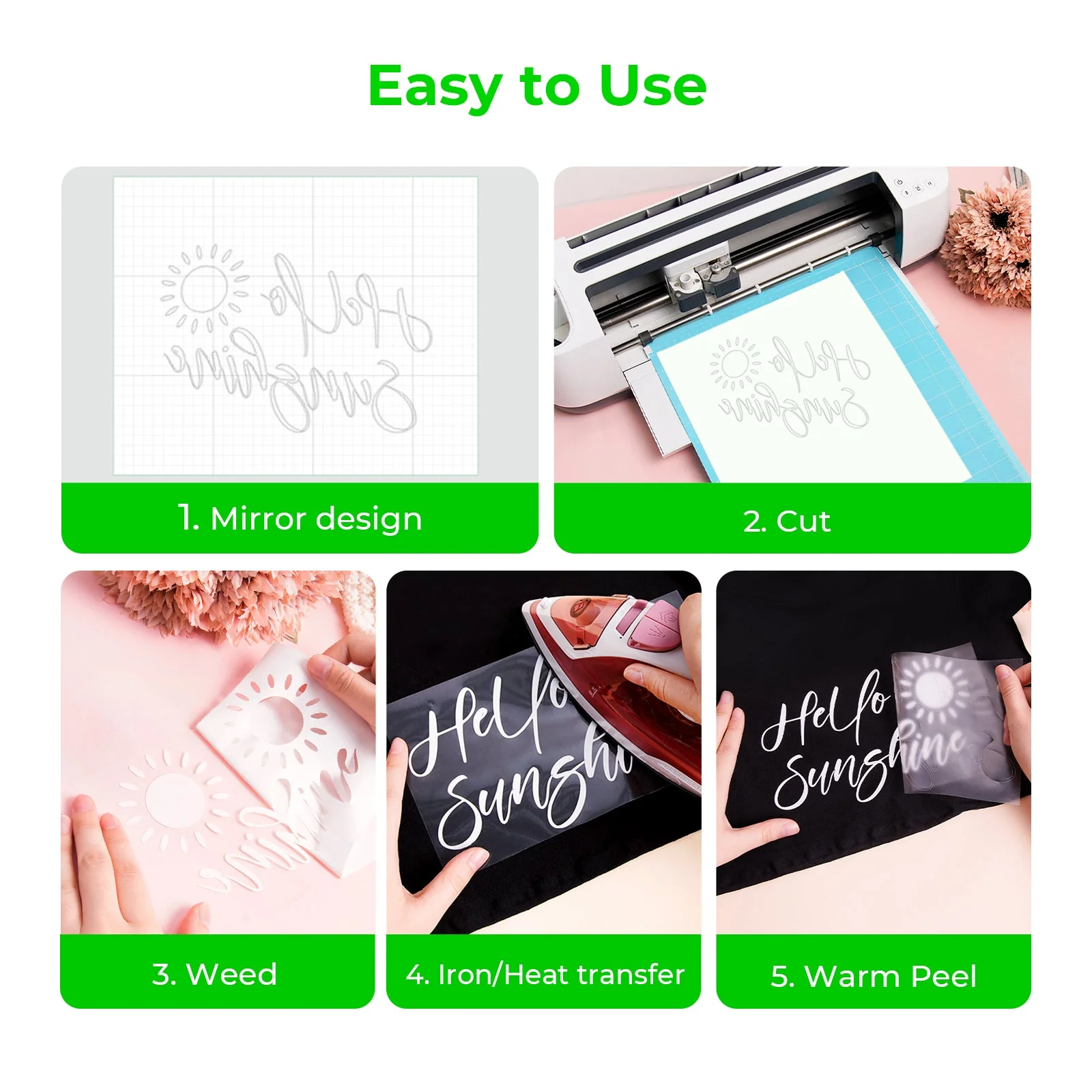Laser-Safe PU Heat Transfer Vinyl (30pcs) - Image 5