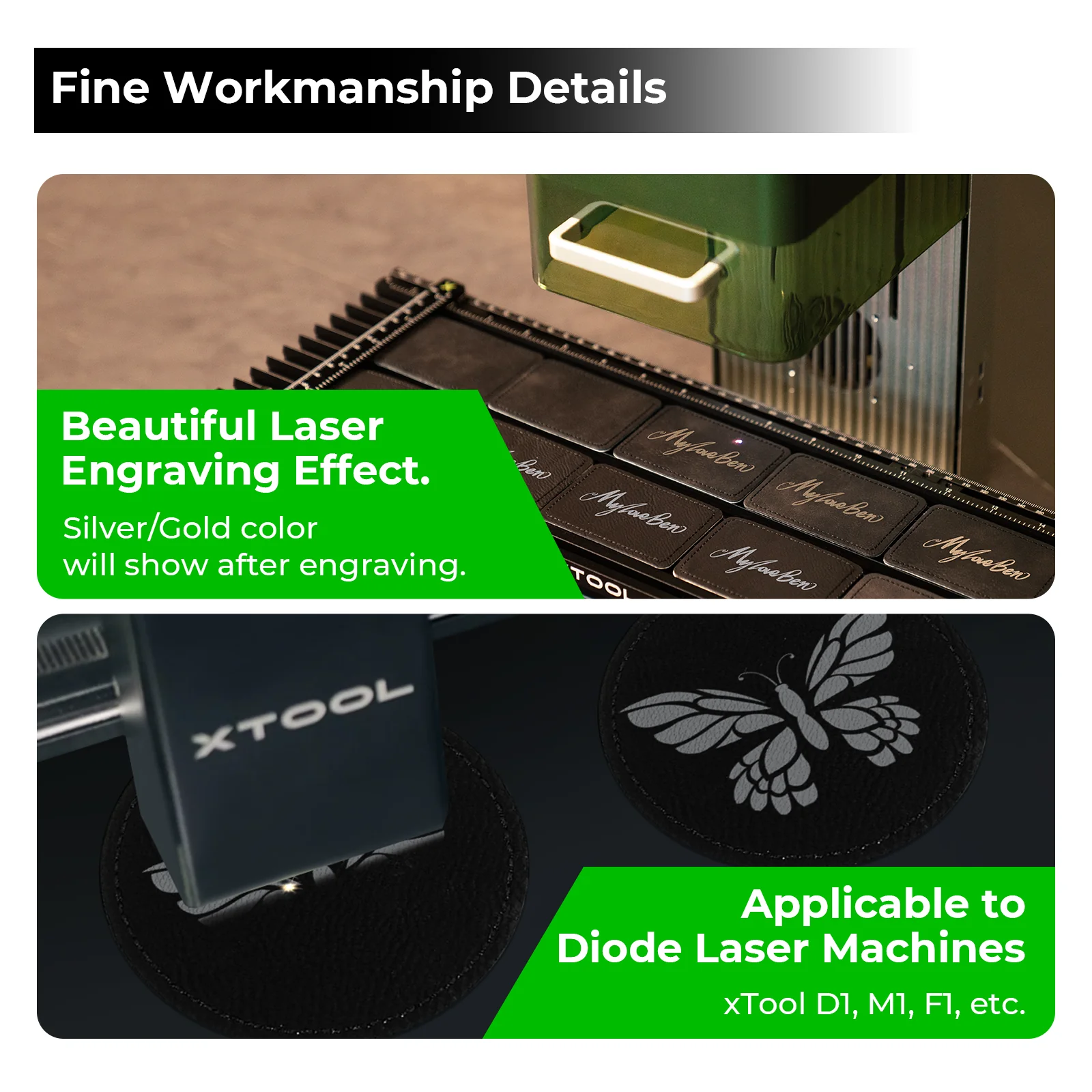 Rectangular Laserable PU Iron-on Patch (10pcs) - Image 3