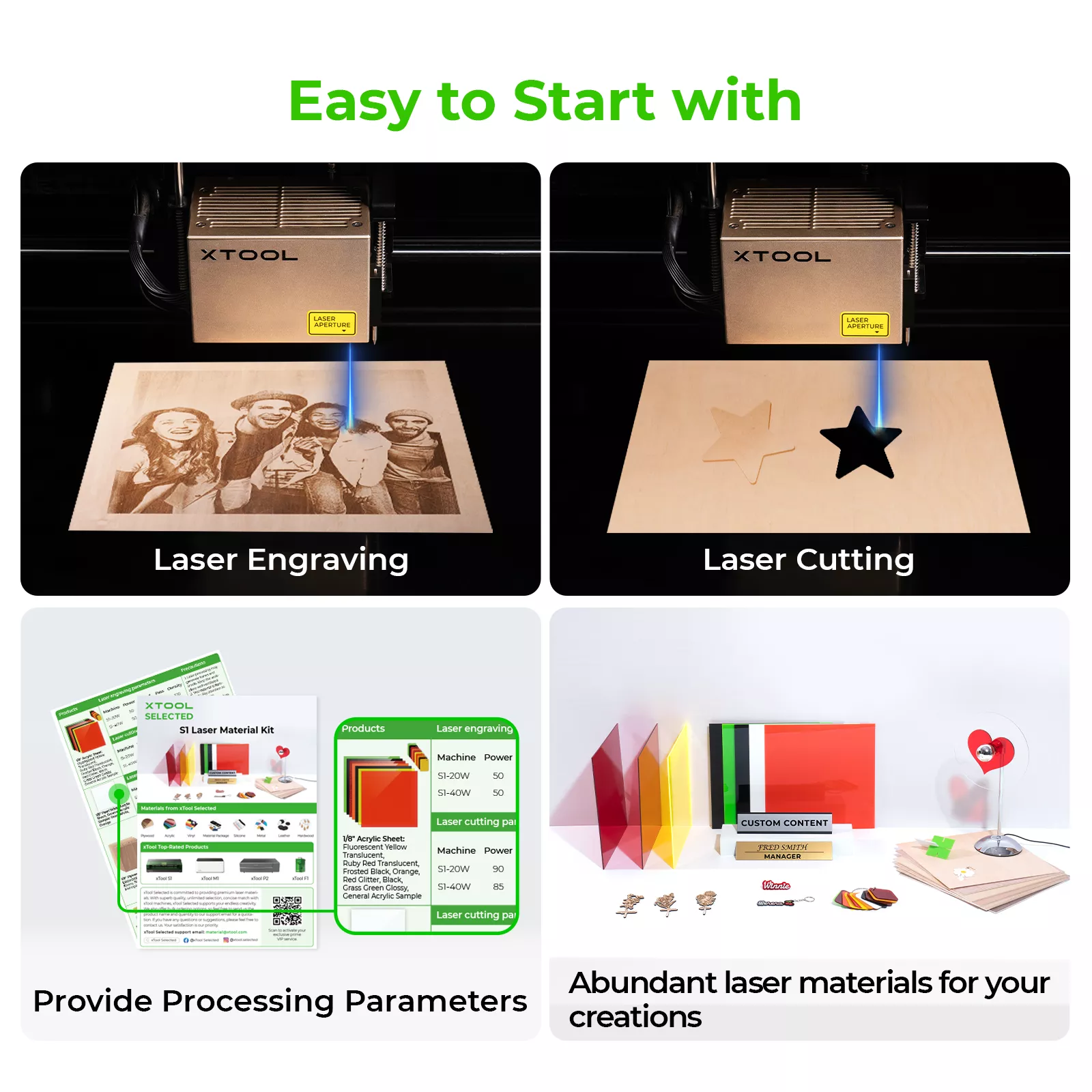 xTool M/S Series Laser Material Kit (34pcs) - Image 5
