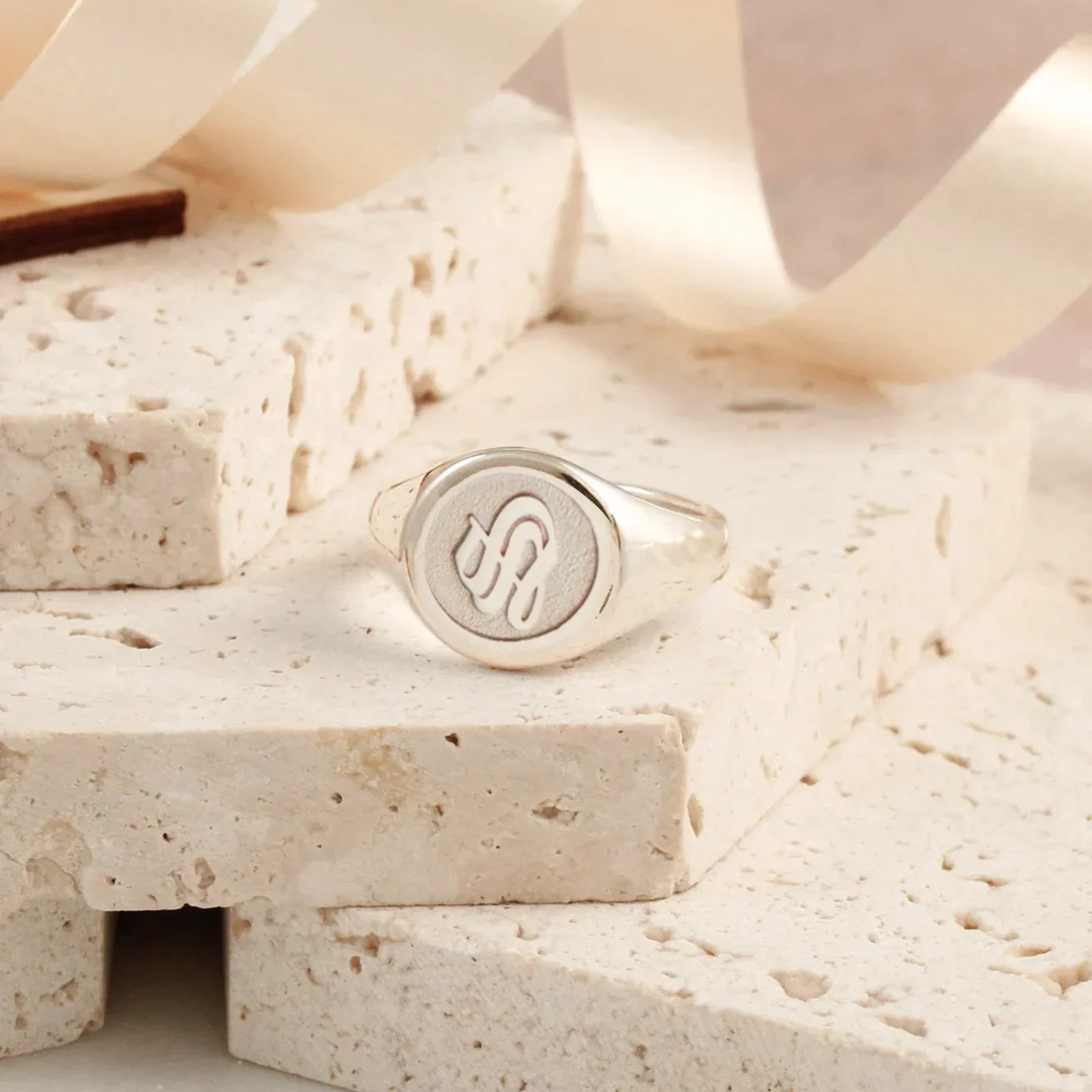 925 Silver Oval Signet Rings (3pcs) - Image 3