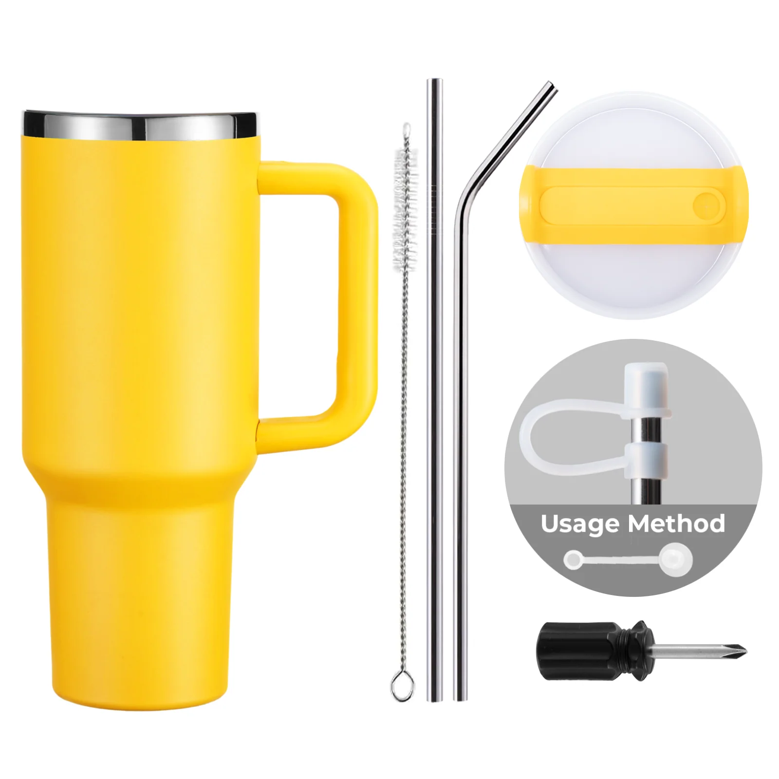 Stainless Steel Tumbler with Handle (40oz) - Image 38