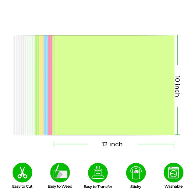 Laser-Safe Sun Color Changing Heat Transfer Vinyl (20pcs) - Image 4