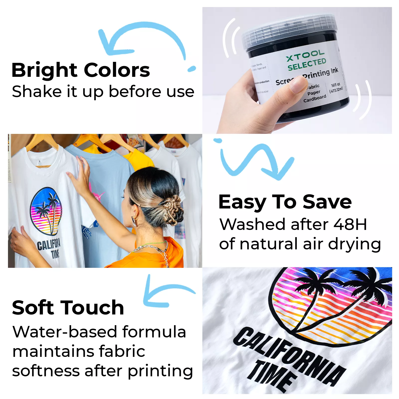 White Screen Printing Ink (16oz) - Image 3