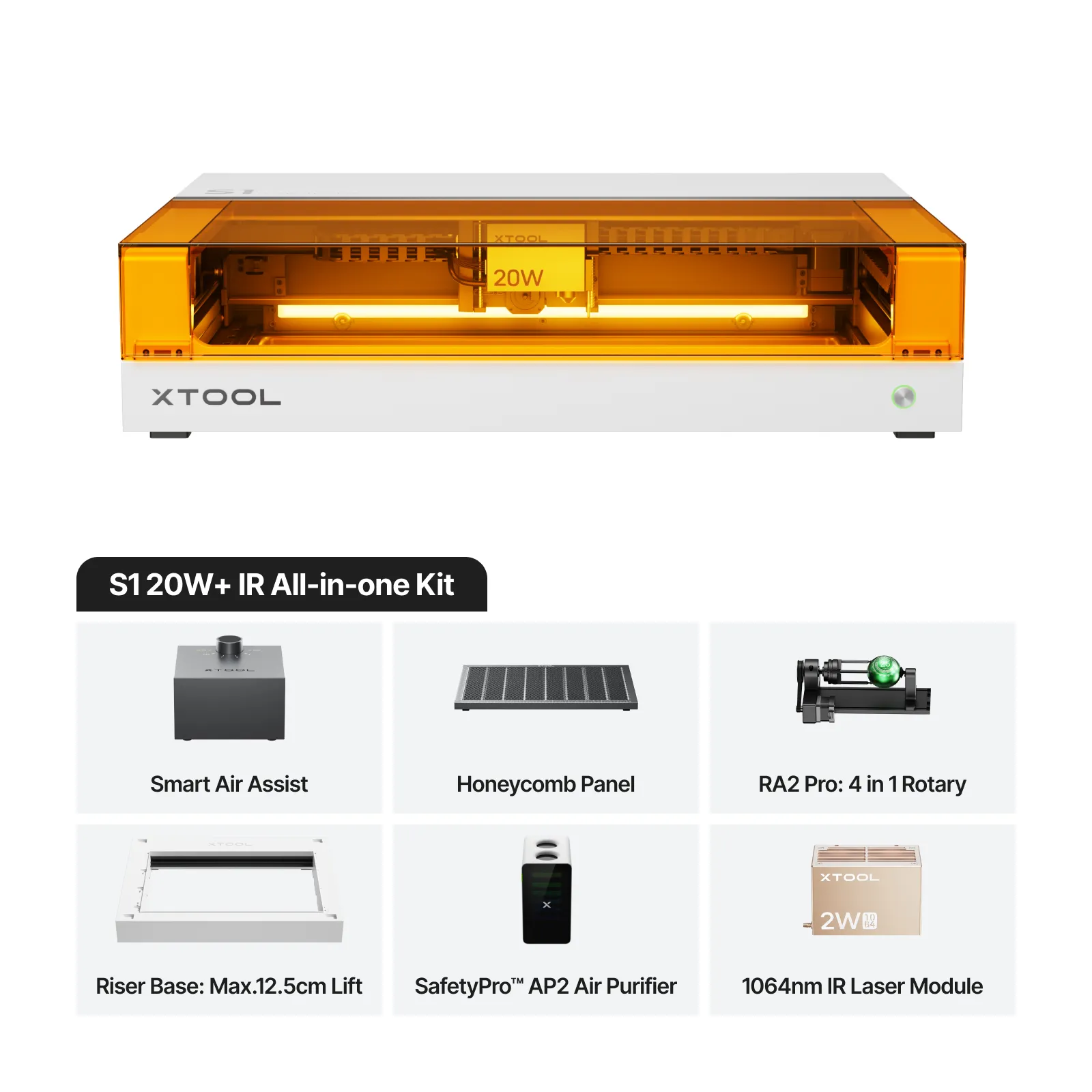 xTool S1 + 1064nm IR Laser Kit: Enclosed Diode Laser Engraver & Cutter - Image 17